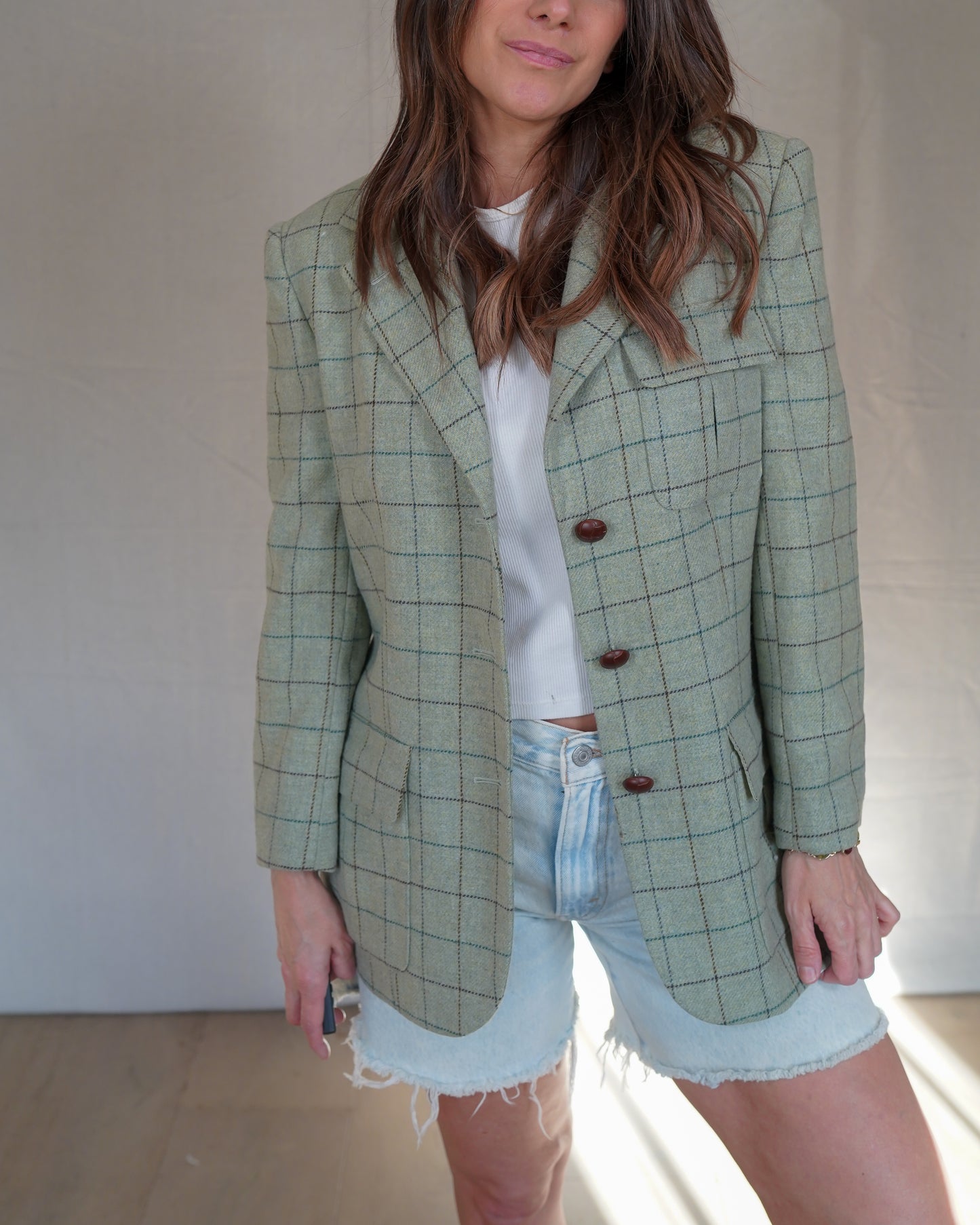 Lauren Ralph Lauren Wool Windowpane Blazer