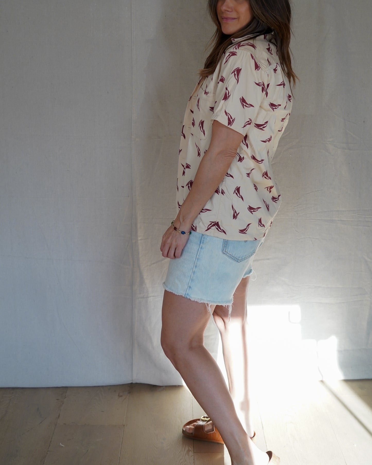 Brentwood Sailboat Print Button Down