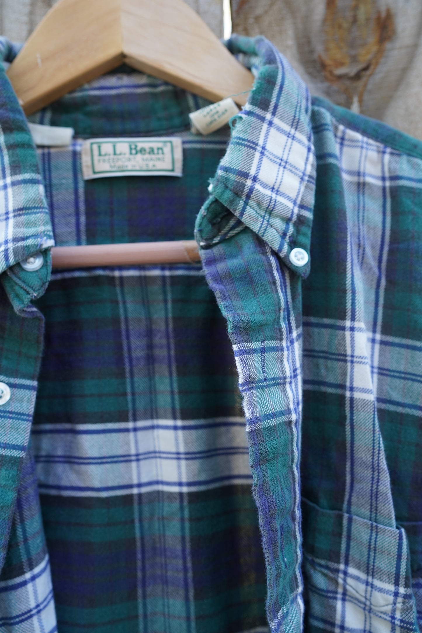 L.L. Bean Plaid Cotton Flannel Shirt