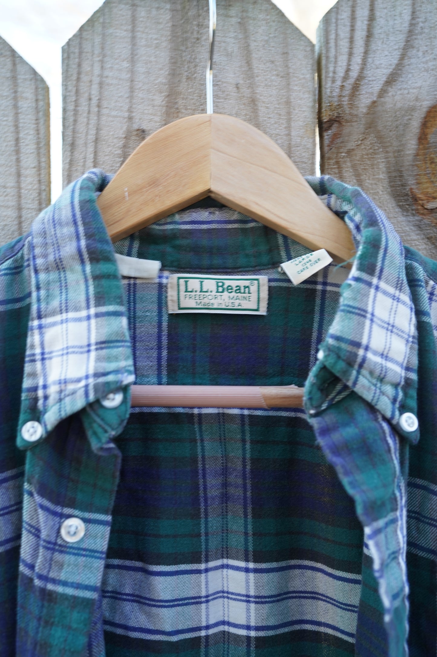 L.L. Bean Plaid Cotton Flannel Shirt