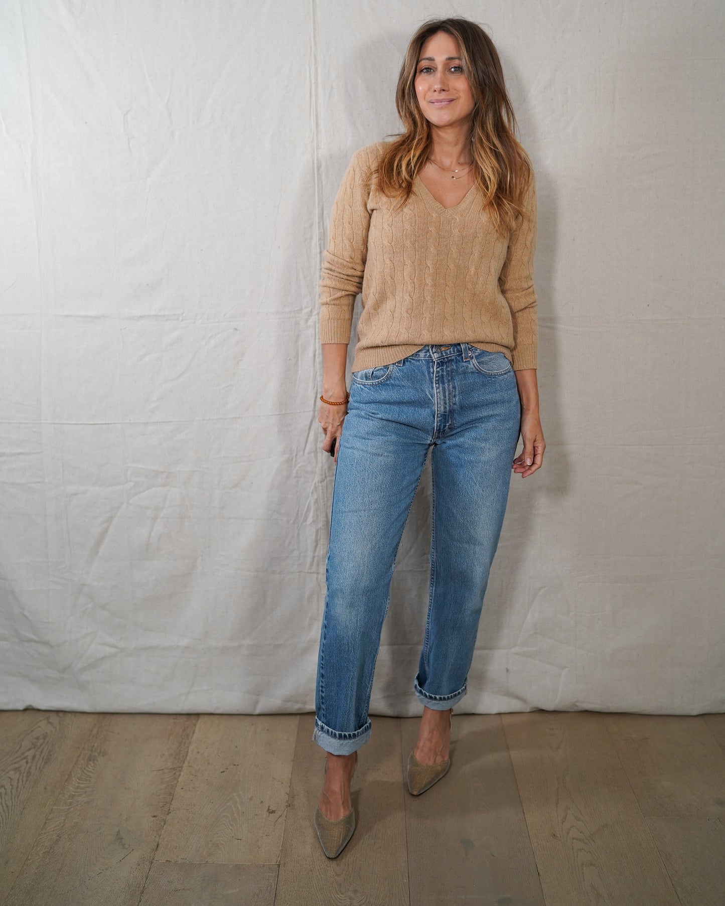 Polo Ralph Lauren Camel Cable Knit Sweater