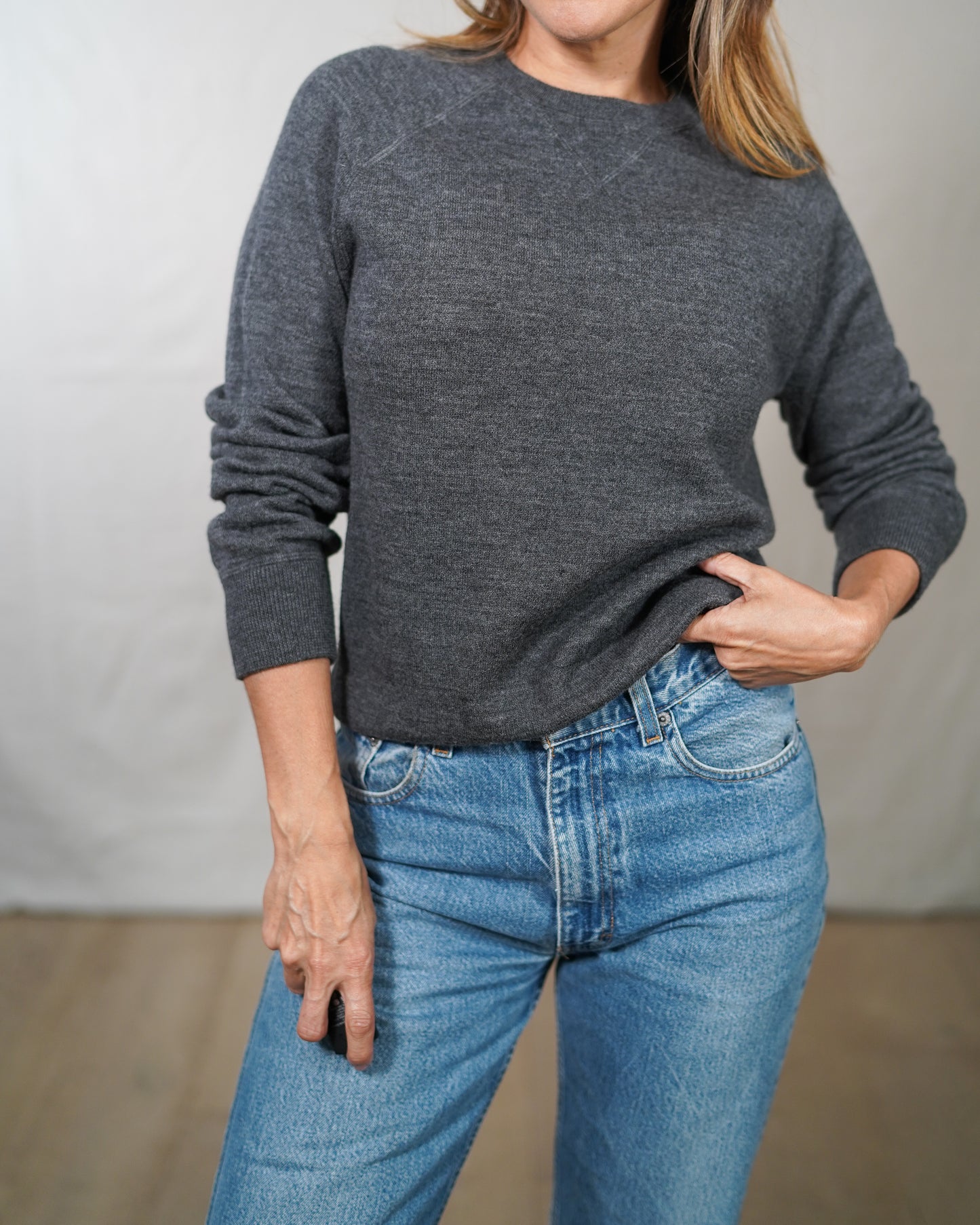 Polo Ralph Lauren Wool Crewneck Sweater Charcoal Gray Size M