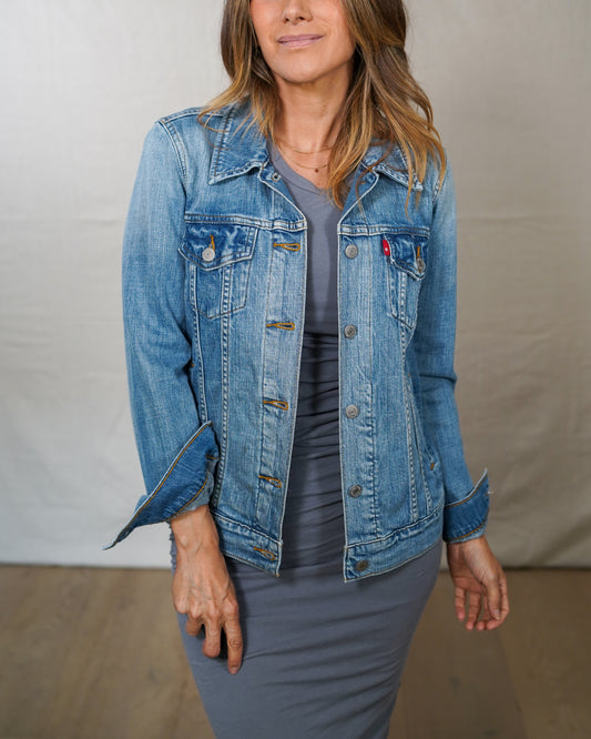 GAP Cotton Denim Jacket Classic Trucker Medium Wash S