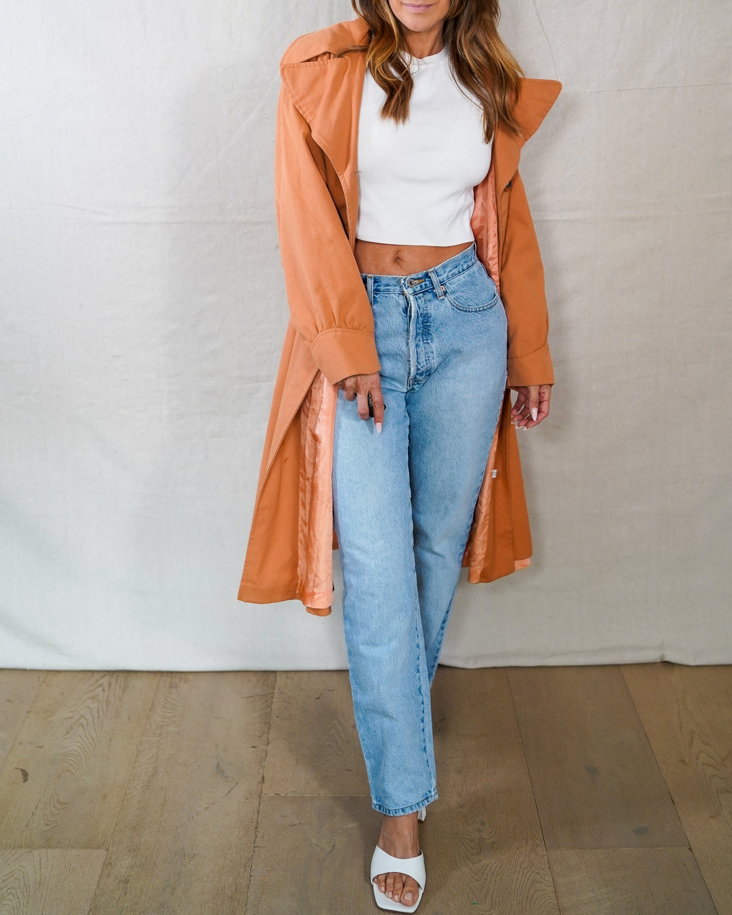 Vintage Cinnamon Trench Coat