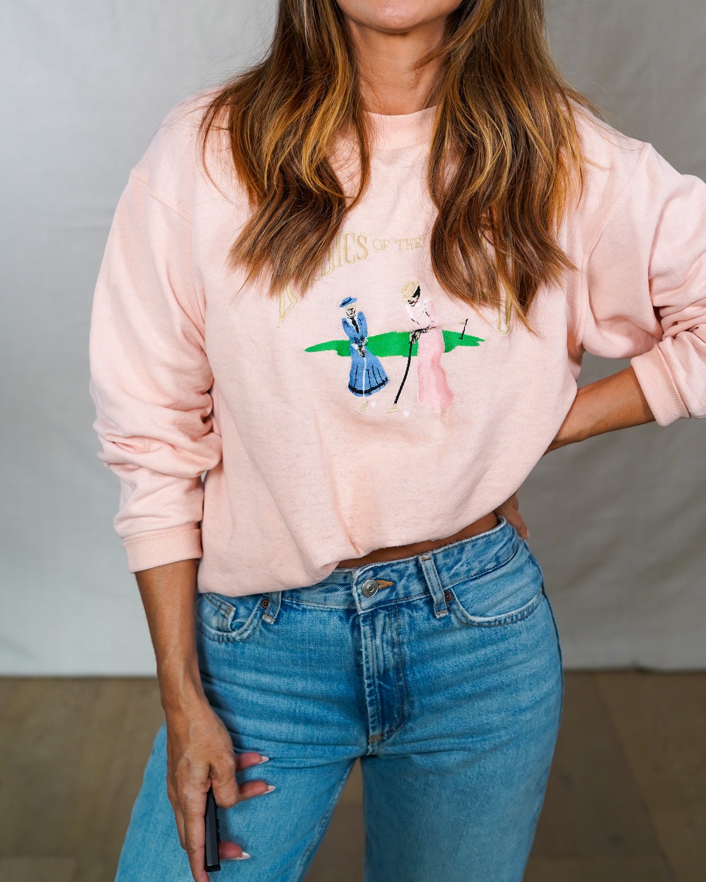 Vintage Ladies of the Club Embroidered Sweatshirt - Preppy