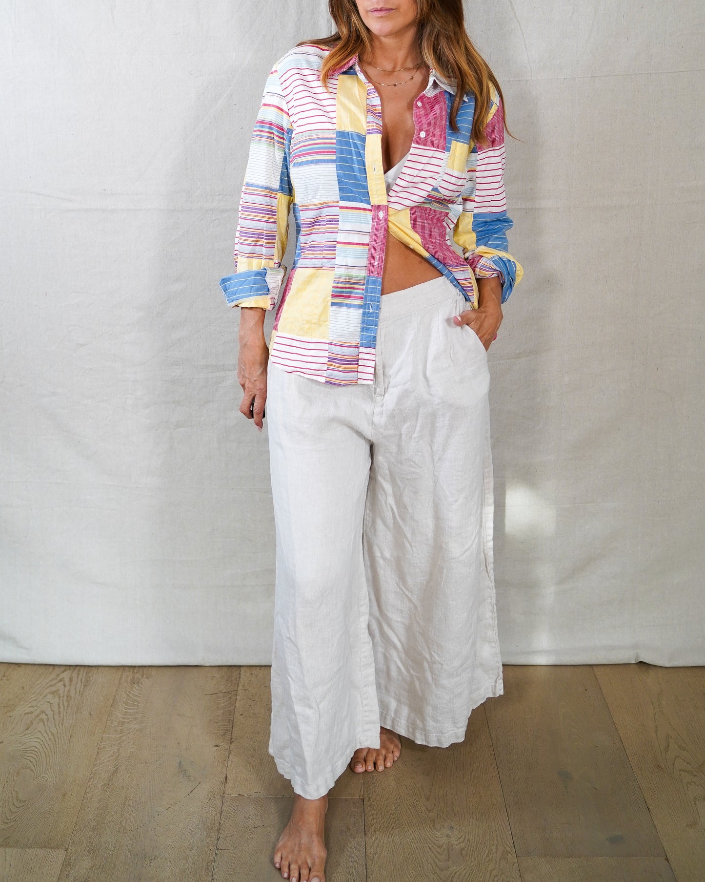 Les Umes 100% Linen Wide Leg Pants