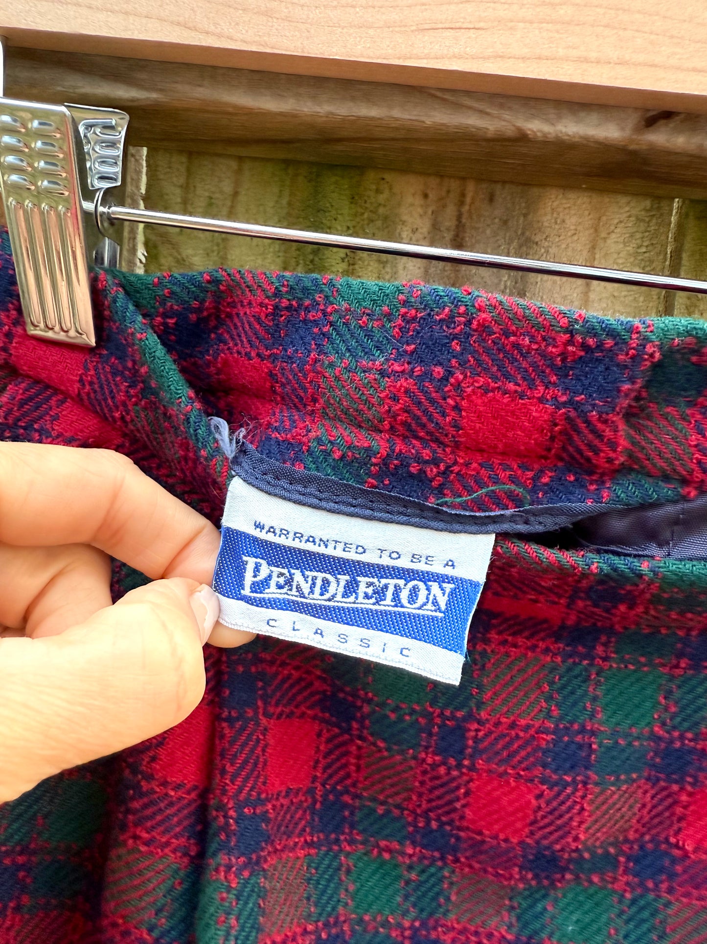 Reworked Vintage Pendleton Wool Plaid Mini — M