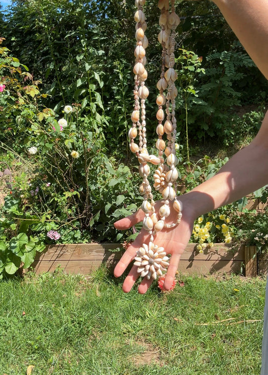 Vintage Shell Necklace Trio – Coastal Cowboy / Mermaidcore Statement