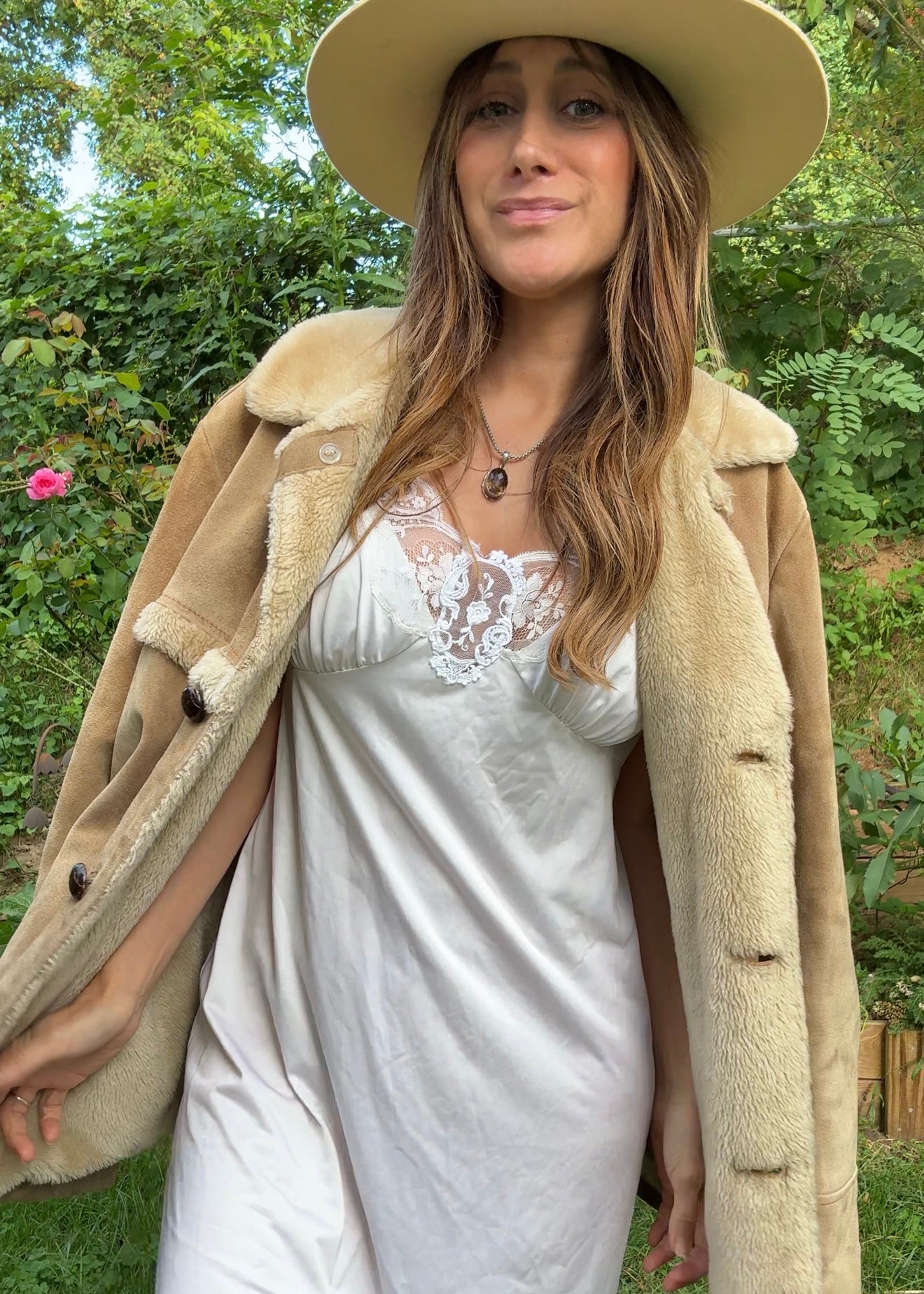 Vintage Shearling Pioneer Wear Coat — Suede &amp; Sherpa (Made in Korea, Albuquerque Label)