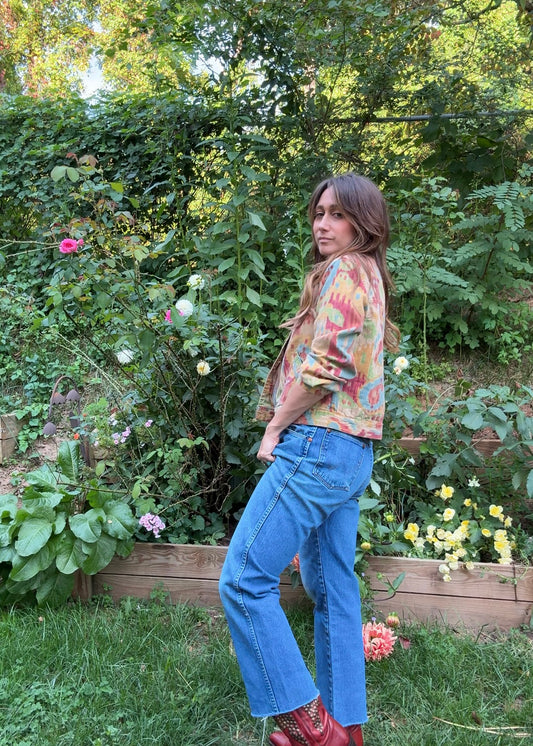 Vintage Wrangler Cropped Raw Edge Hem Straight Leg Jeans