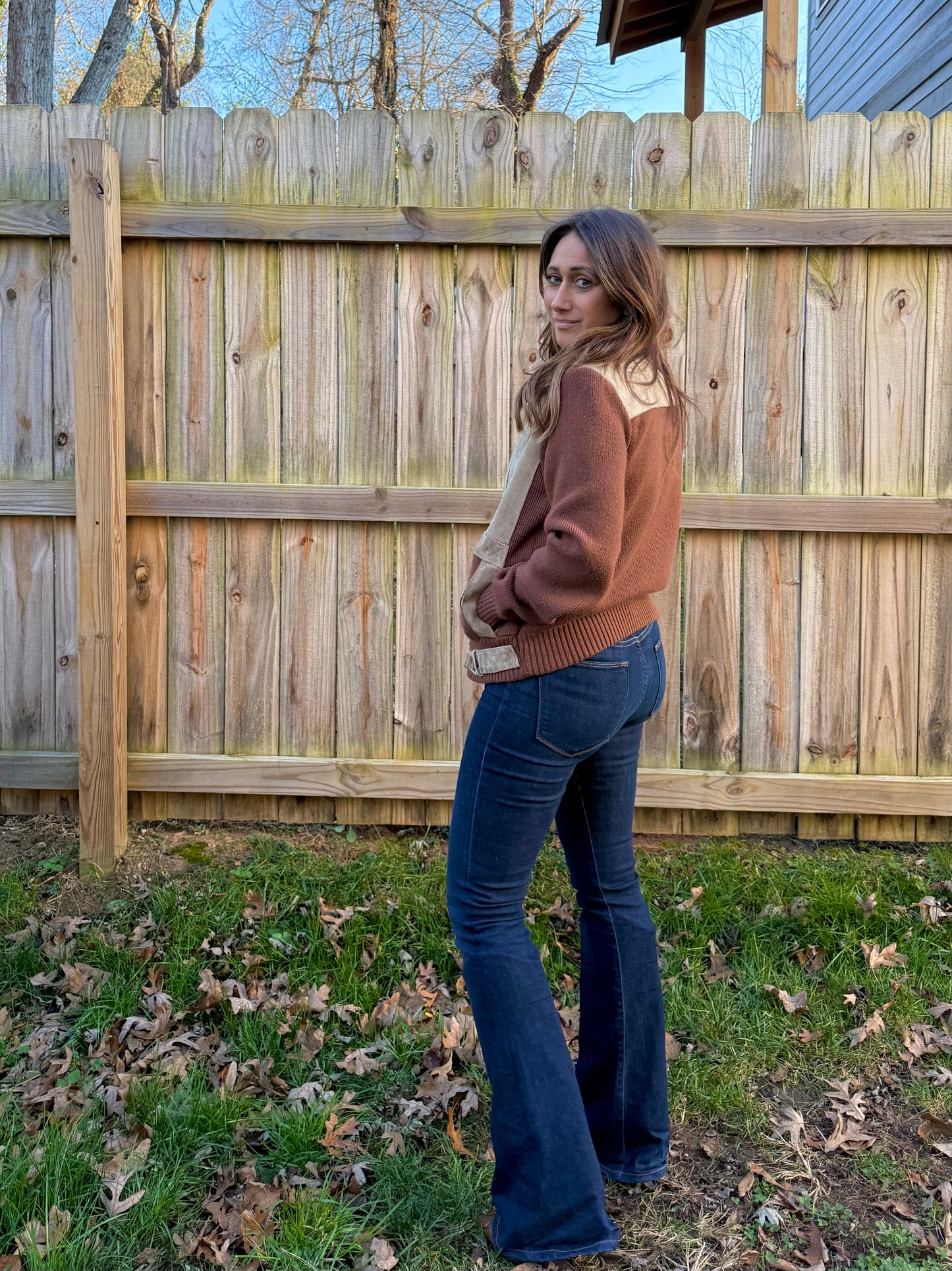 Vintage Deerskin Trading Post Leather & Knit Jacket Suede Rugged