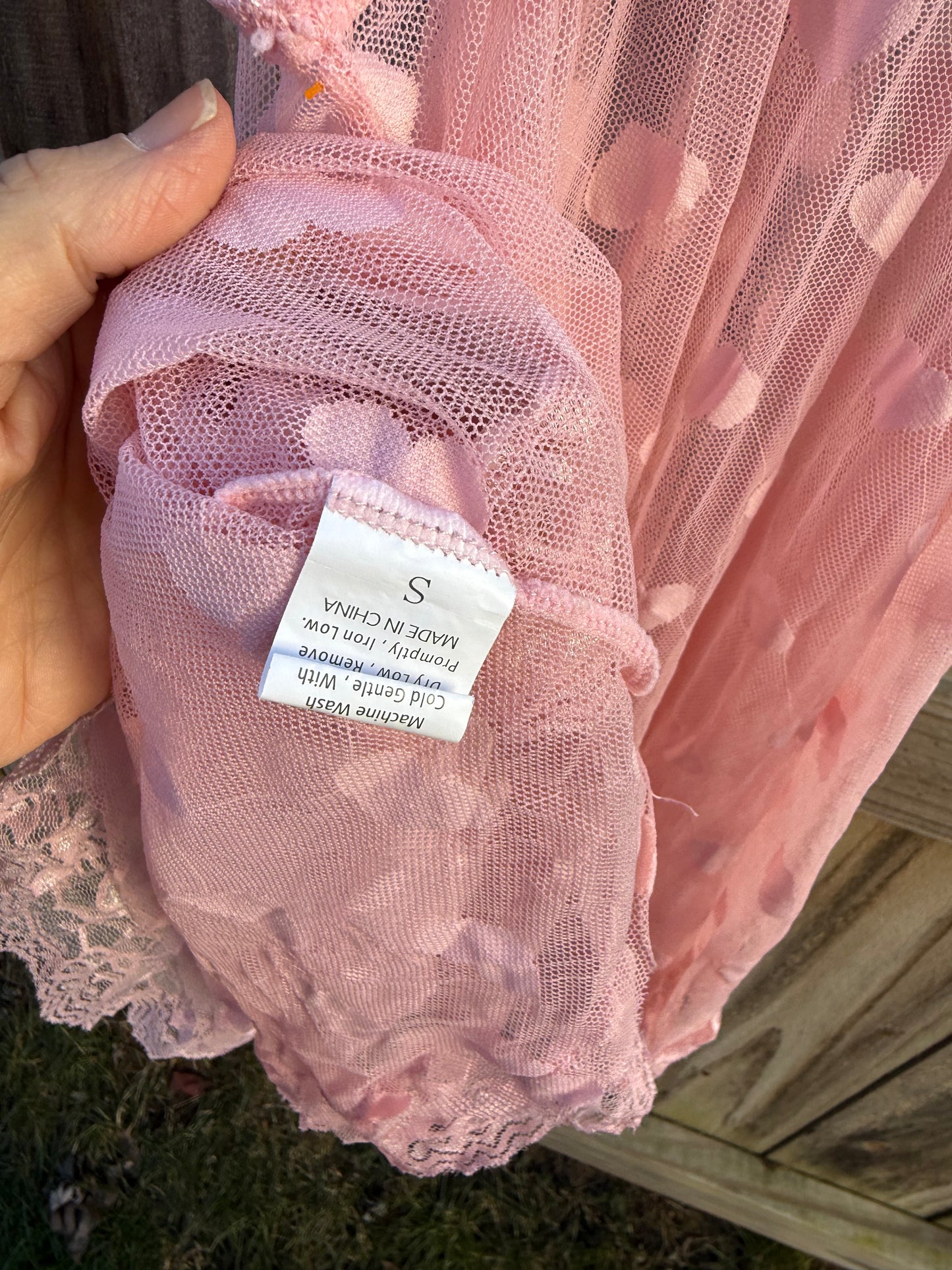 Pink Heart Mesh Slip Dress – Y2K Valentine Lingerie Mini