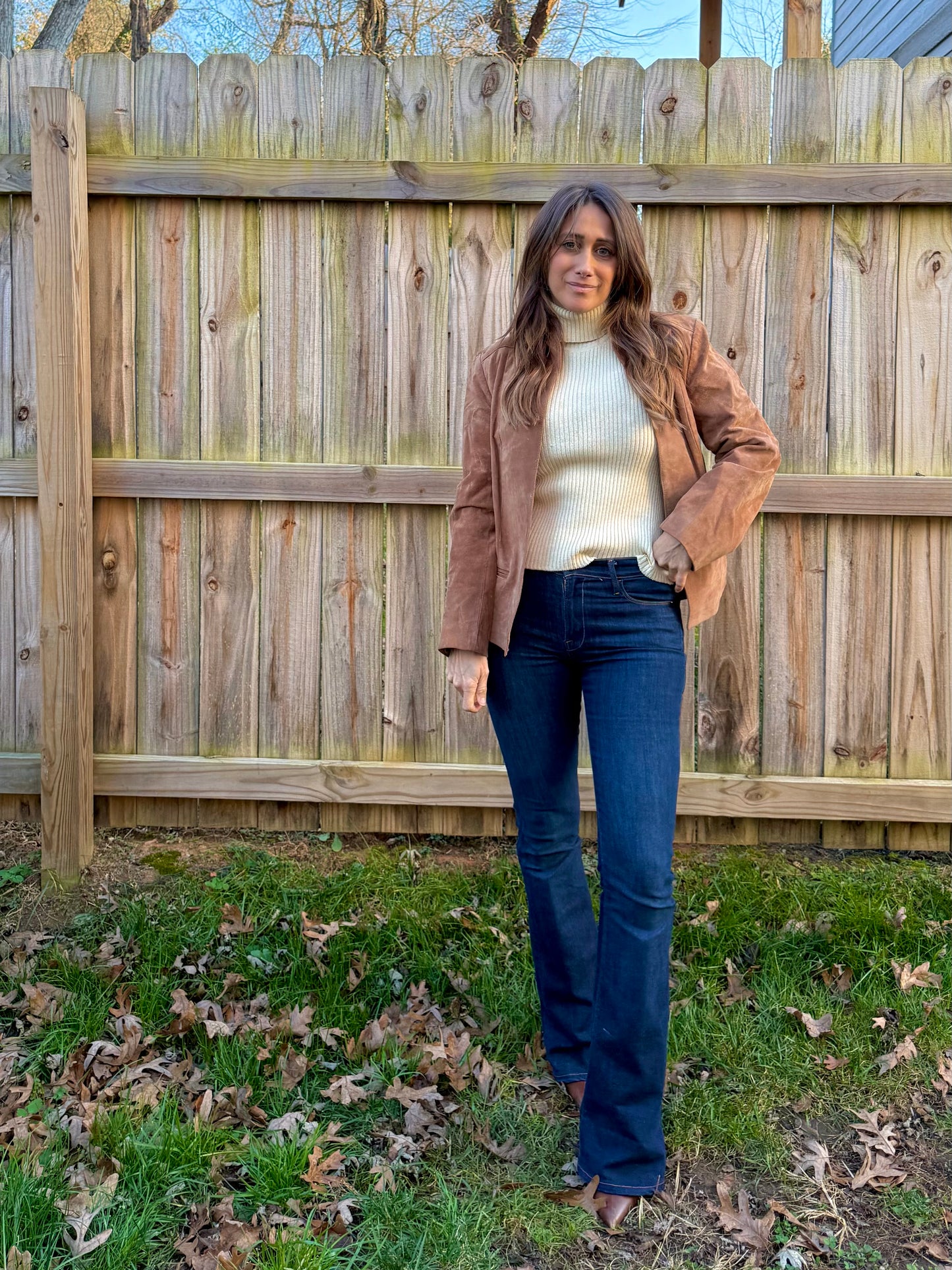 Brown Suede Open-Front Lodge Jacket - Quiet Luxury