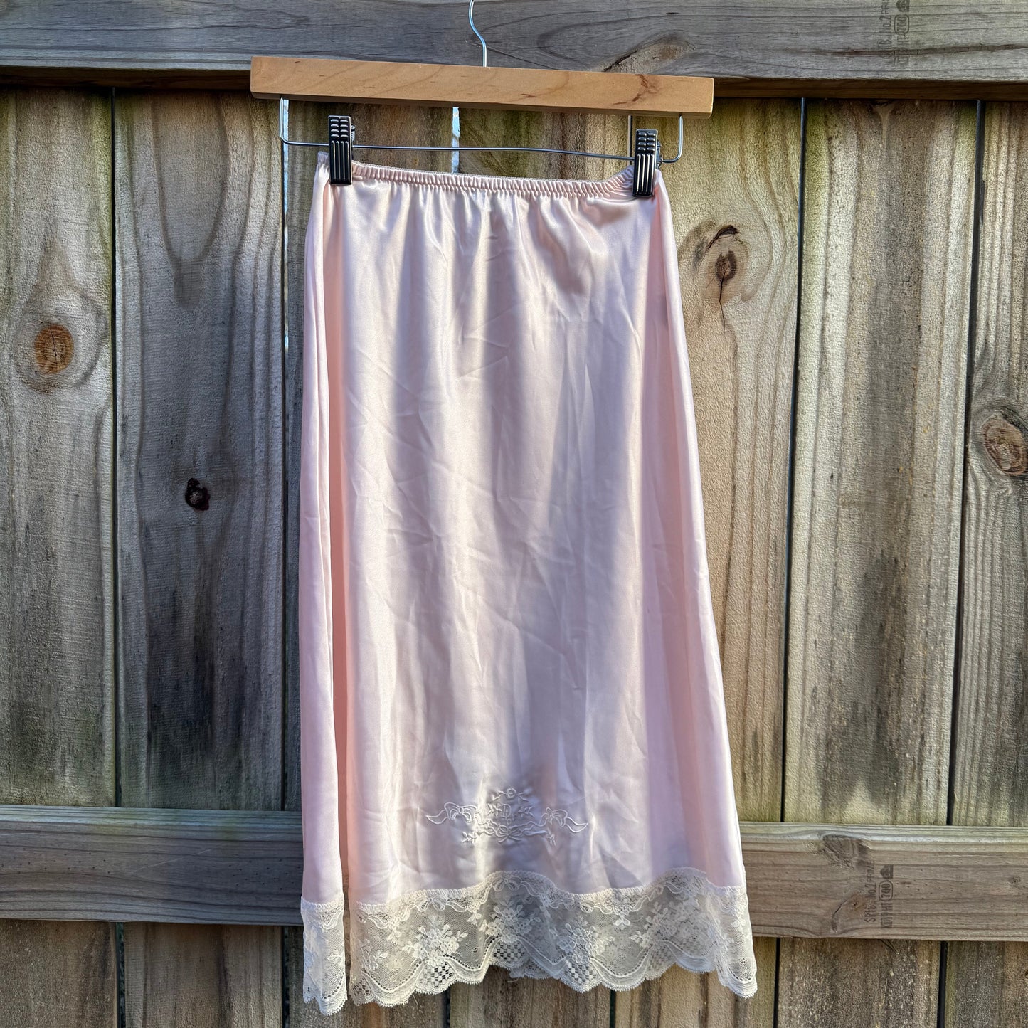 Vintage Christian Dior Blush Silk Lace Slip Set