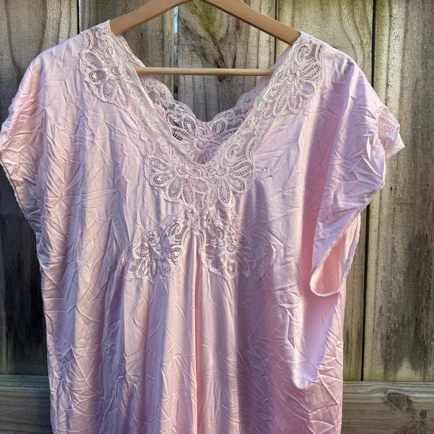Vintage Blush Lace Nightgown Romantic