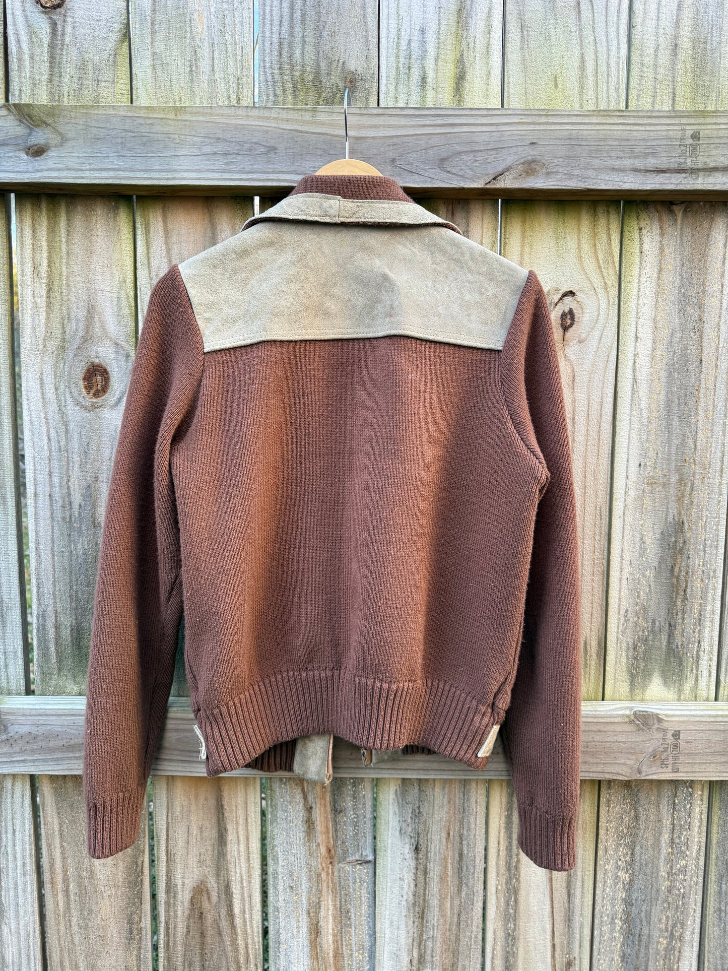 Vintage Deerskin Trading Post Leather & Knit Jacket Suede Rugged