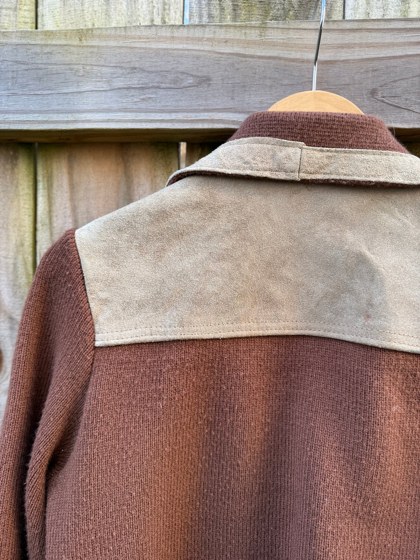 Vintage Deerskin Trading Post Leather & Knit Jacket Suede Rugged