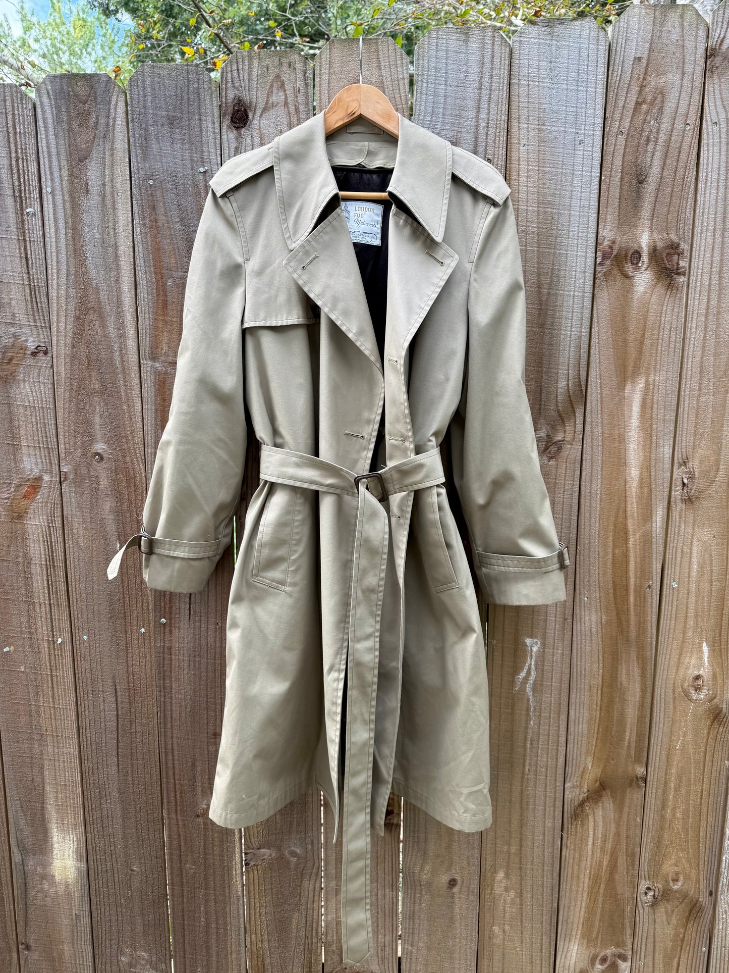 Vintage 90s London Fog Trench Coat - khaki