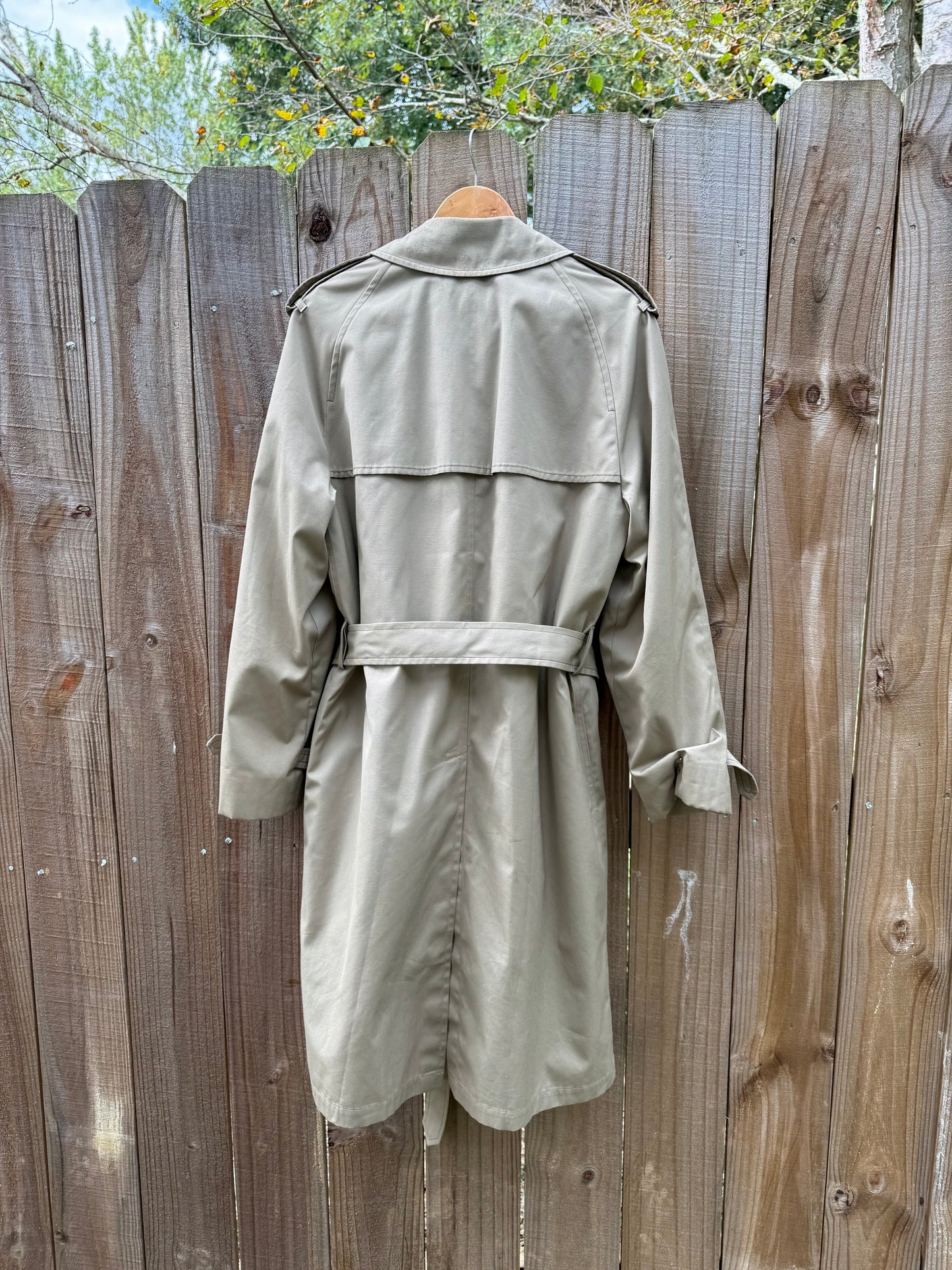 Vintage 90s London Fog Trench Coat - khaki
