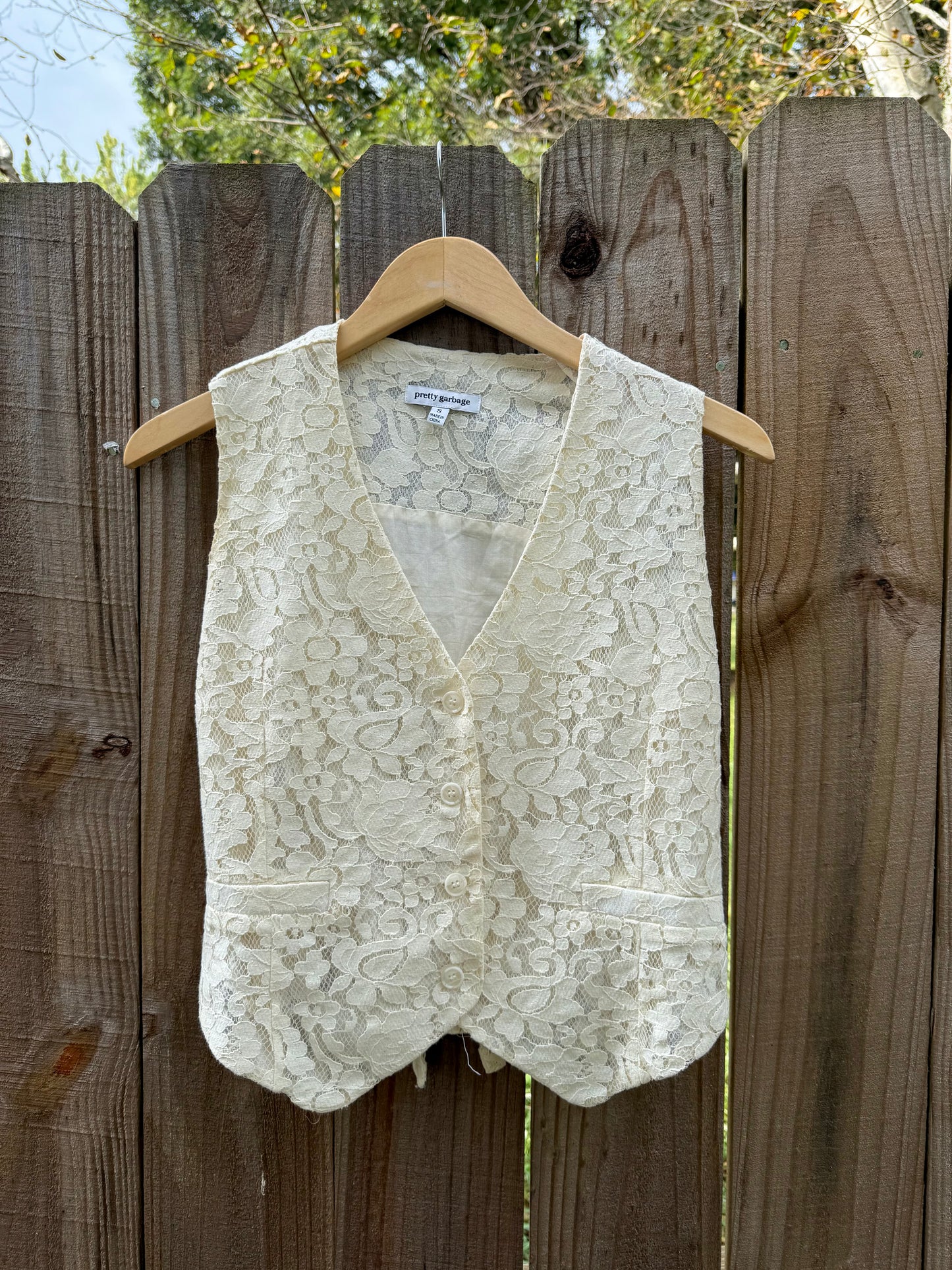 Cream Lace Waistcoat Vest – Coquette / Boho Luxe - Y2K Romance