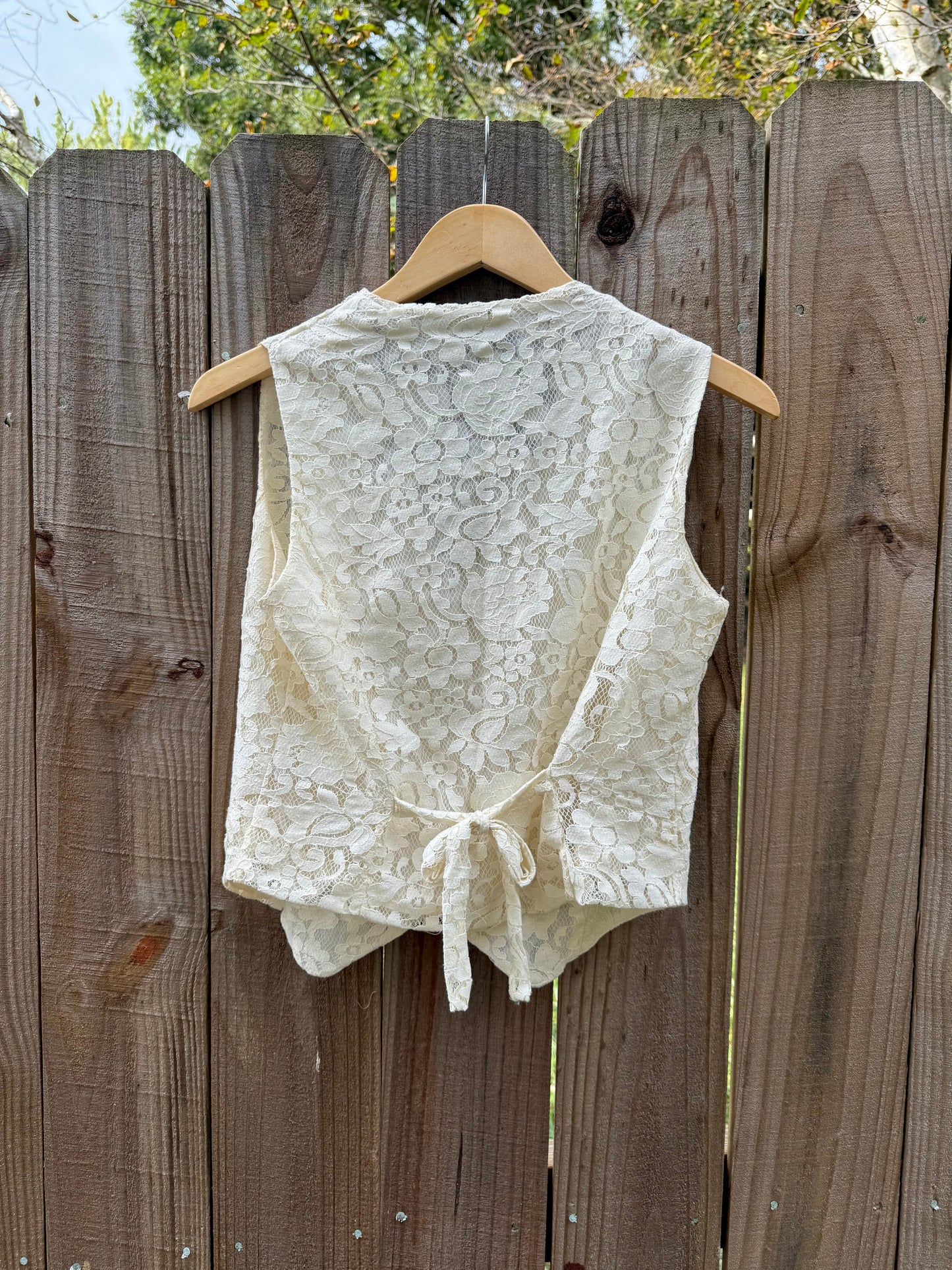 Cream Lace Waistcoat Vest – Coquette / Boho Luxe - Y2K Romance