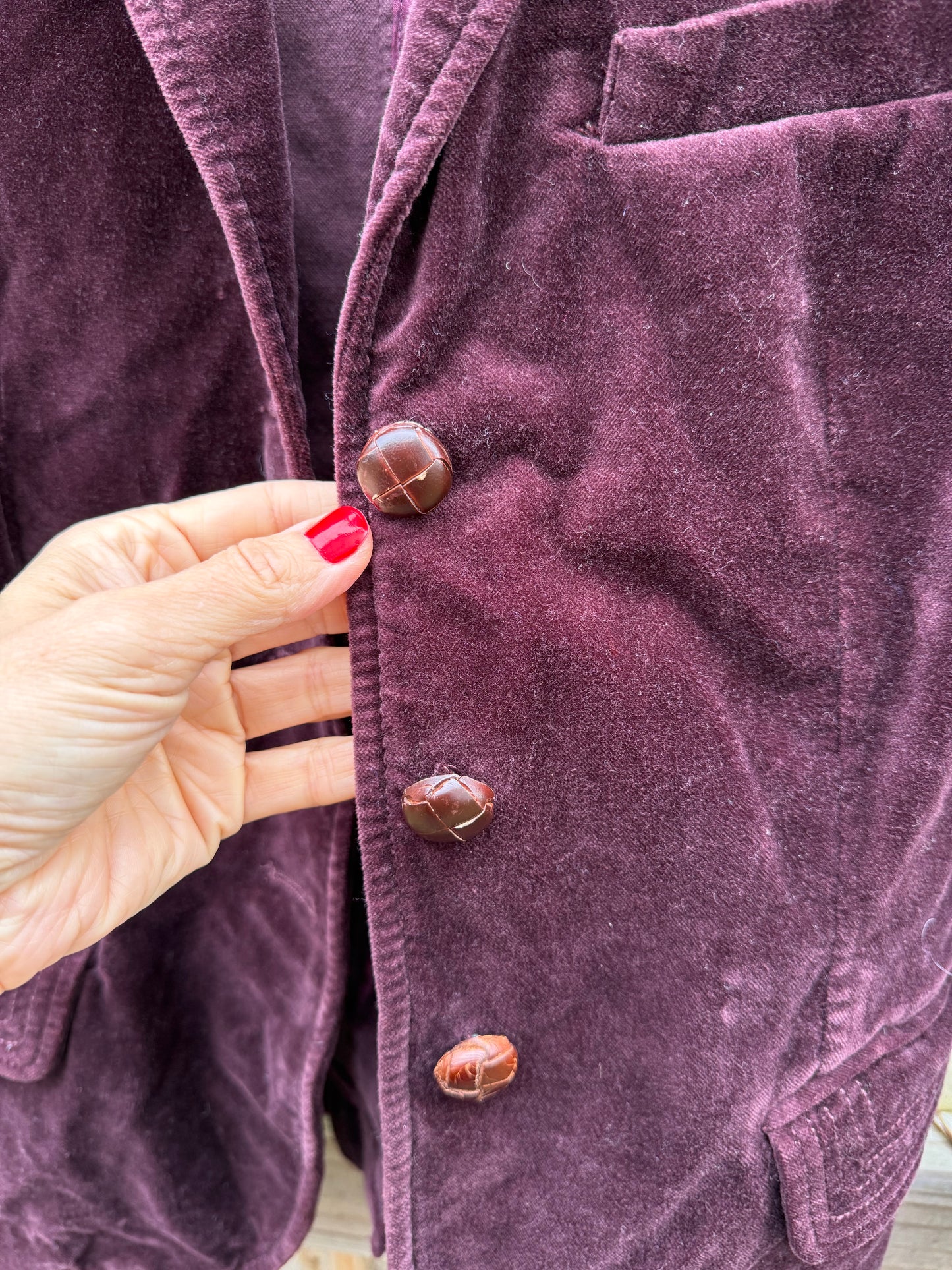 J.Crew Cotton Velvet Blazer | Burgundy | XS