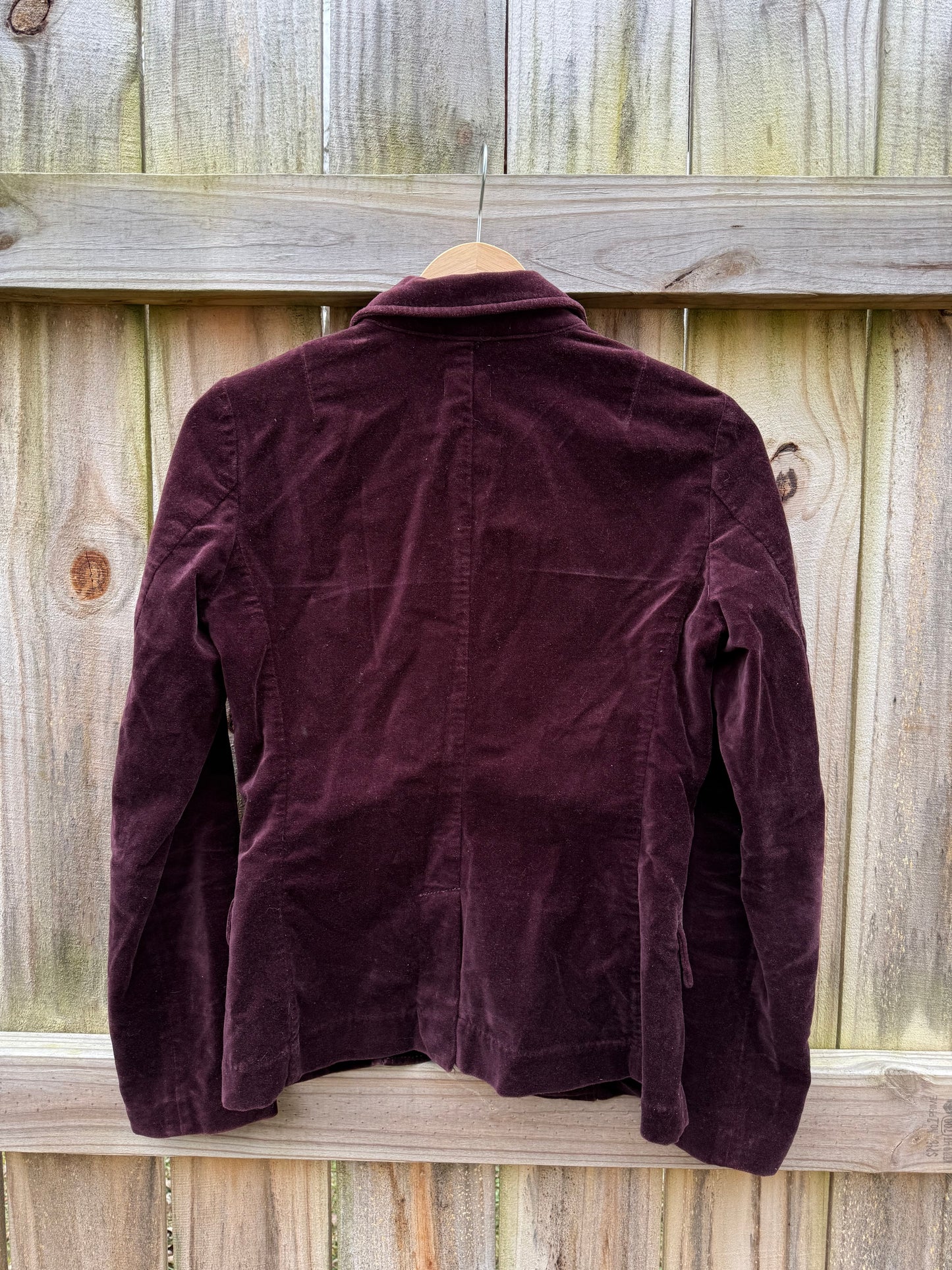 J.Crew Cotton Velvet Blazer | Burgundy | XS