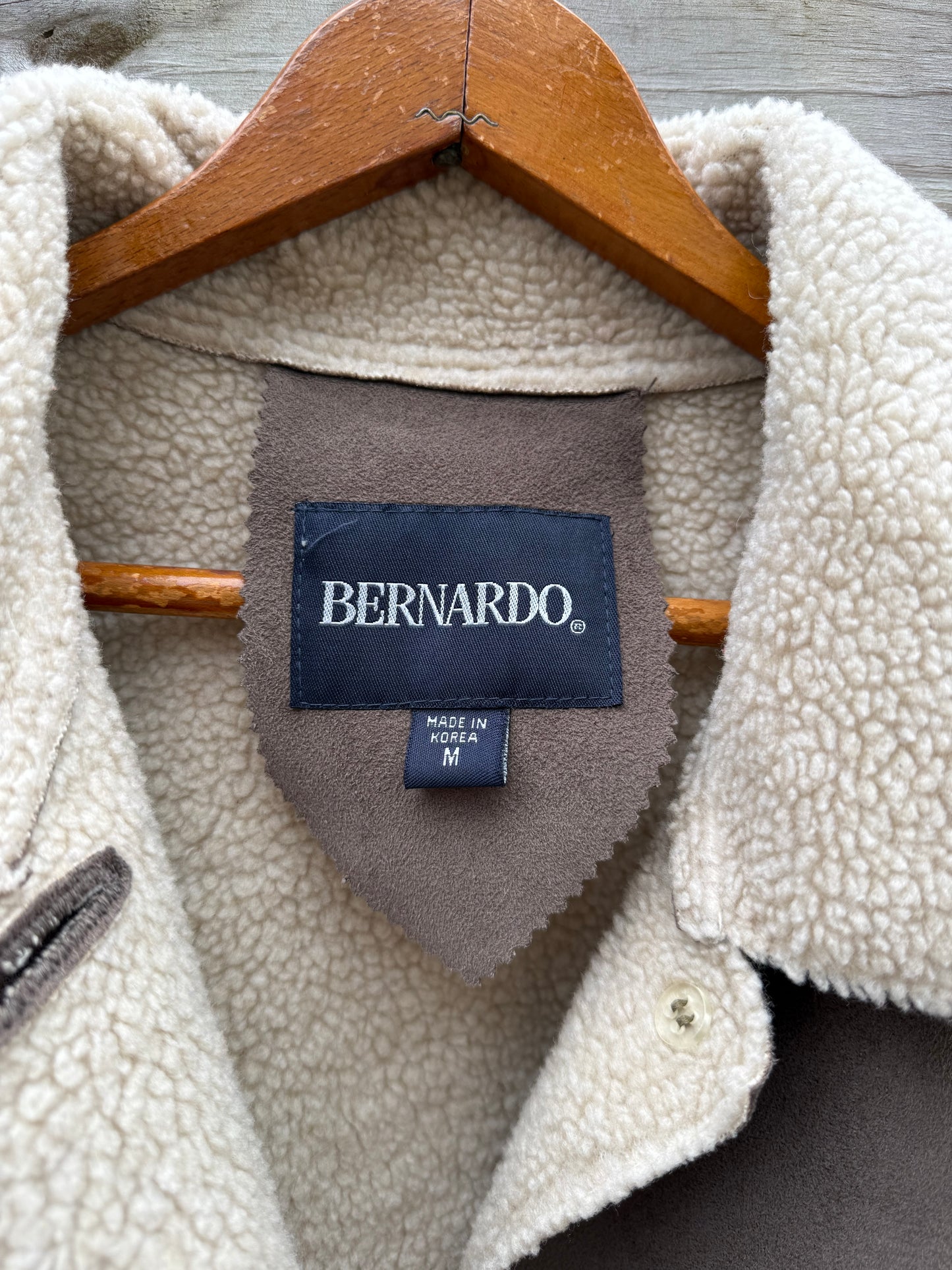 Taupe Faux Shearling Coat — Bernardo