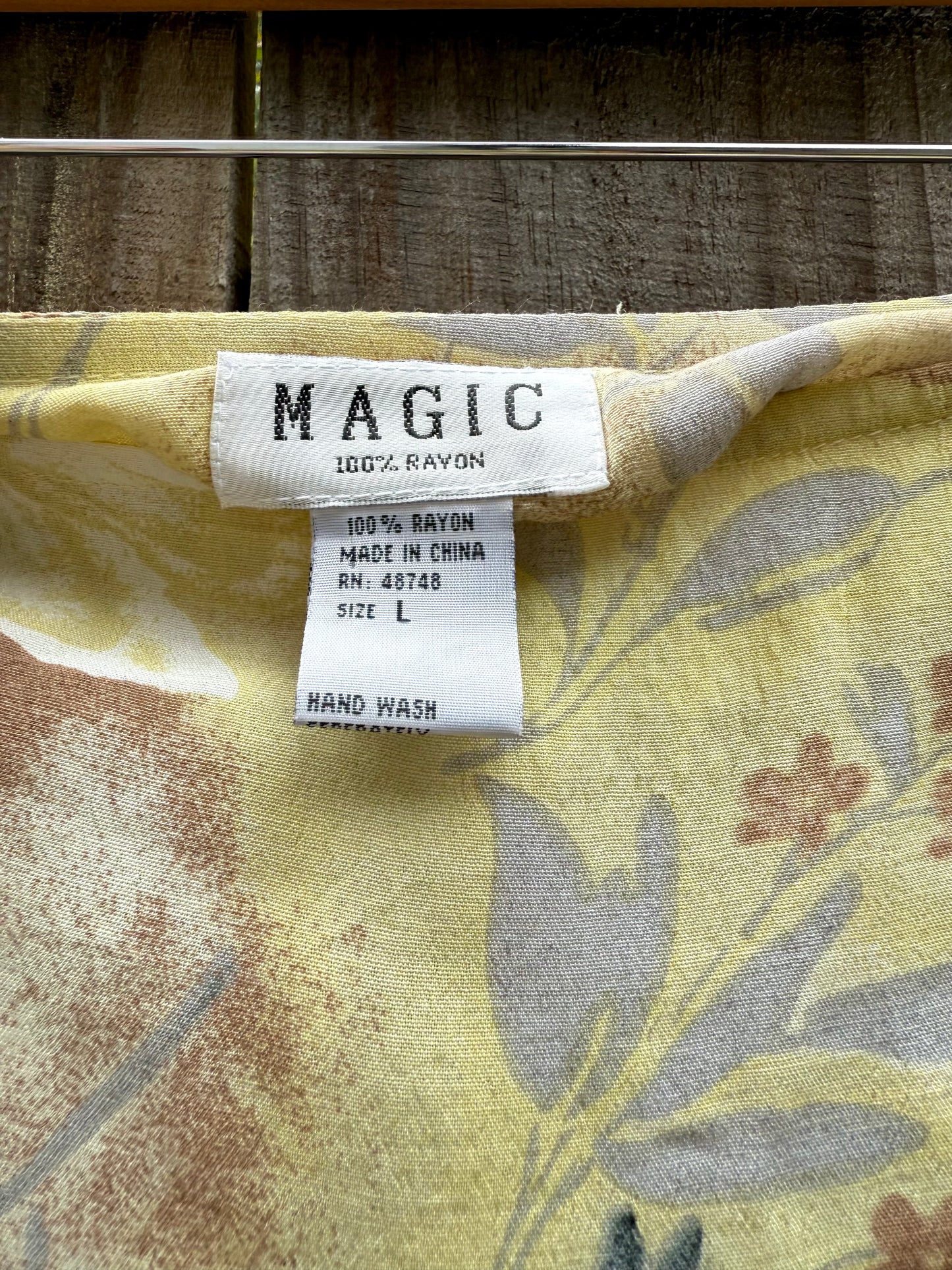 90s Vintage Pastel yellow Floral Slip Skirt