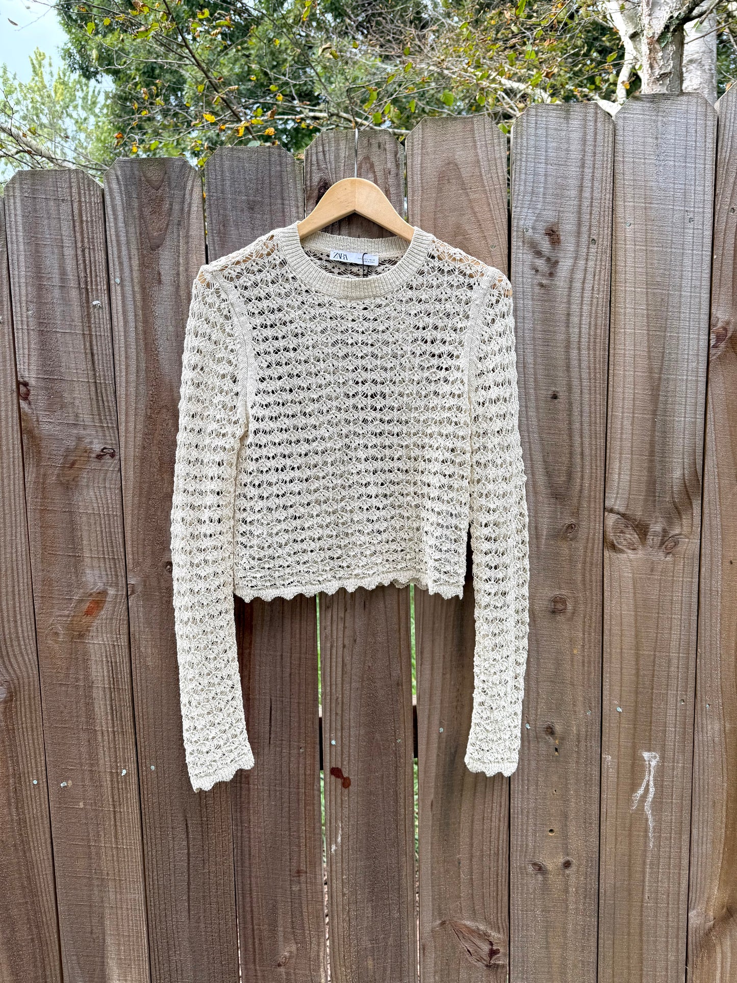 Crochet Sheer Knit Top