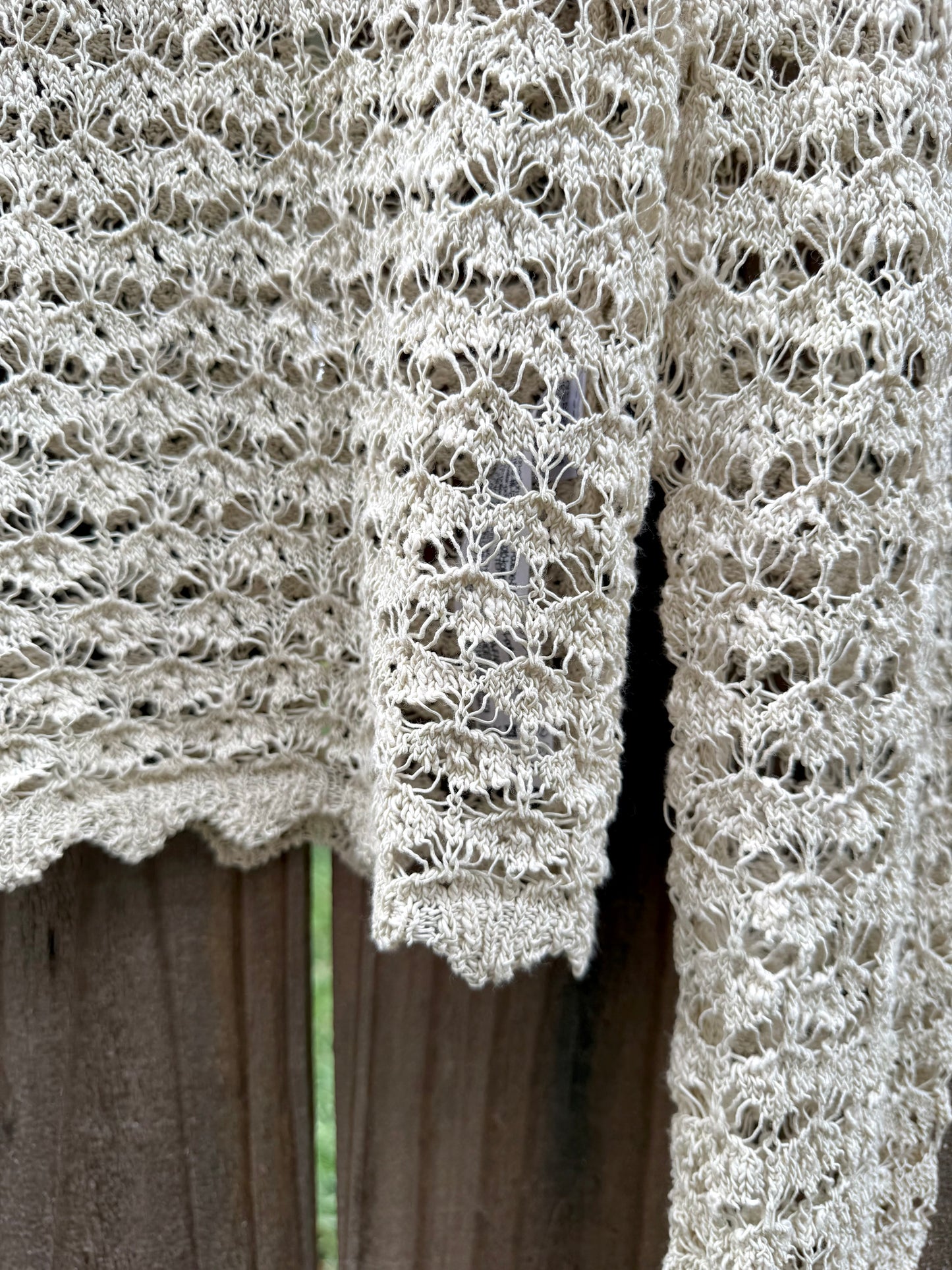 Crochet Sheer Knit Top