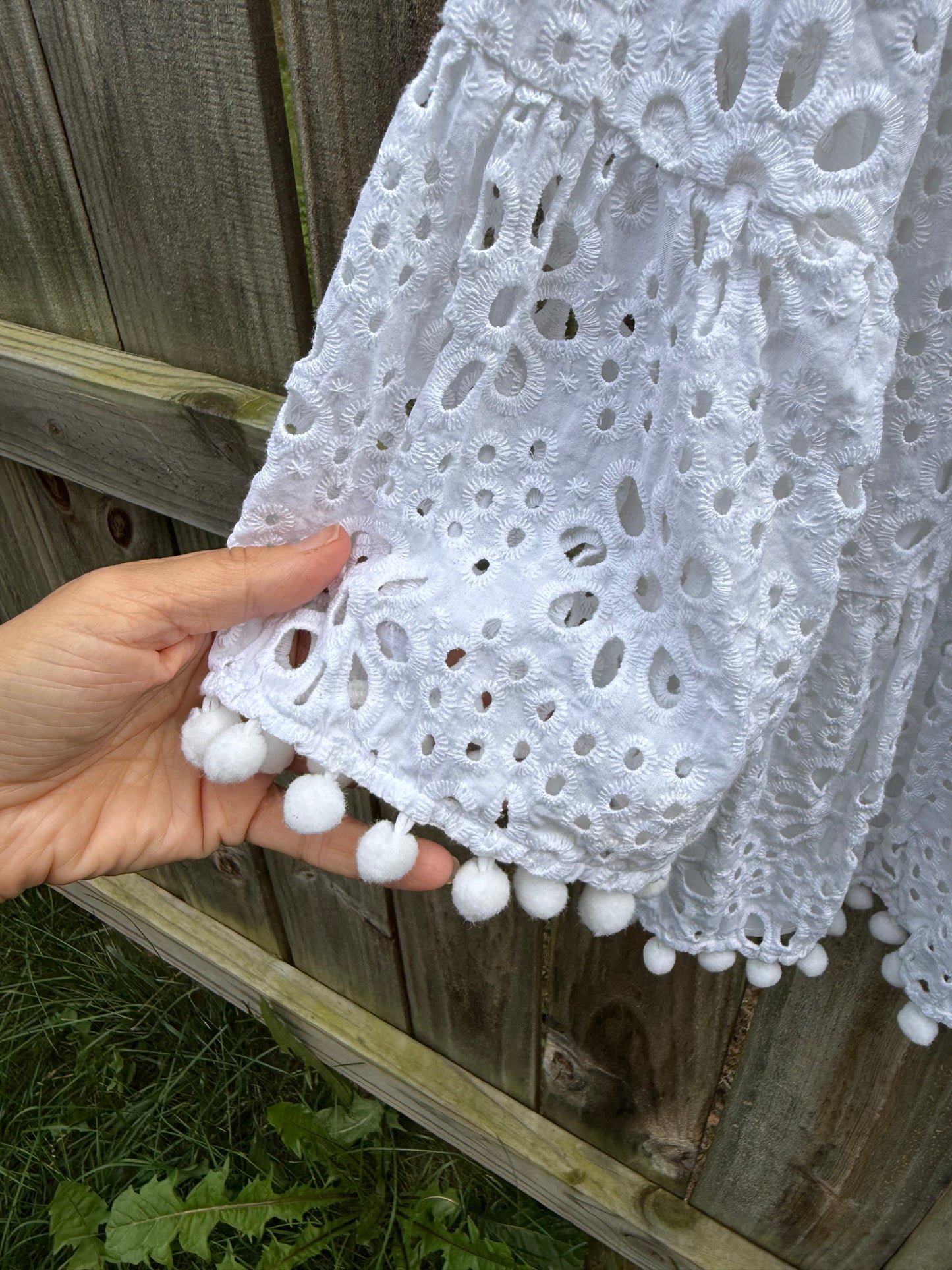 Lilly Pulitzer Eyelet Pom-Pom Tunic Top | L