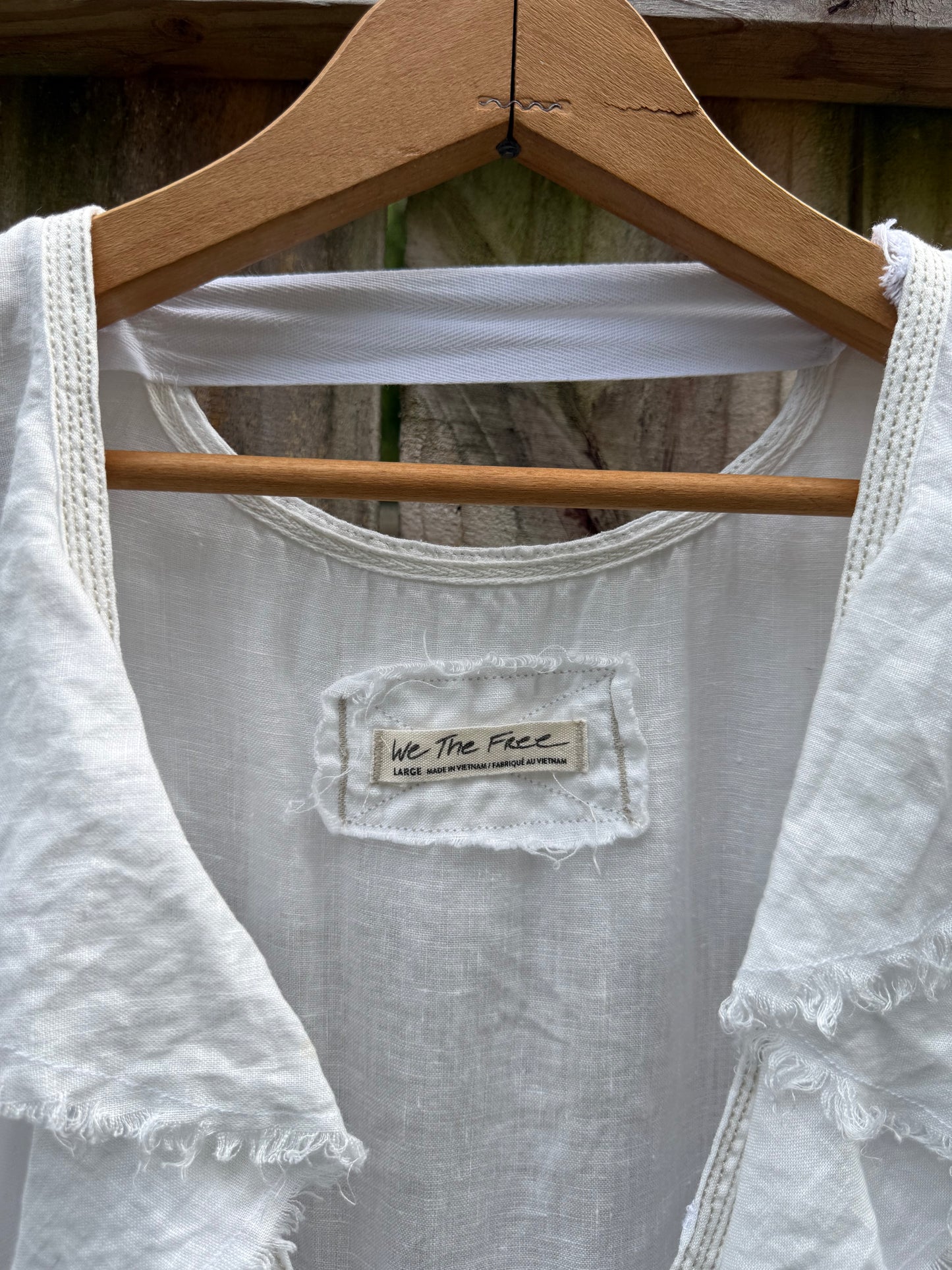 We The Free Ruffle Linen Poet Blouse