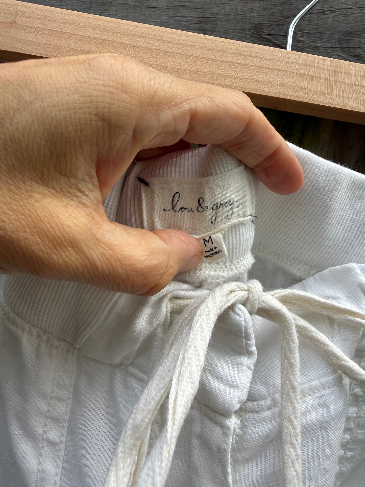 Lou & Grey Cream Drawstring Lounge Pant