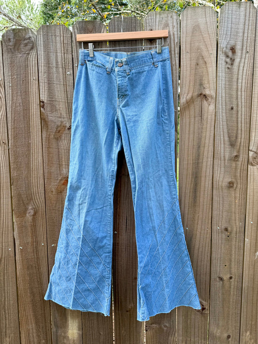 Vintage 70s Paneled Flare Jeans