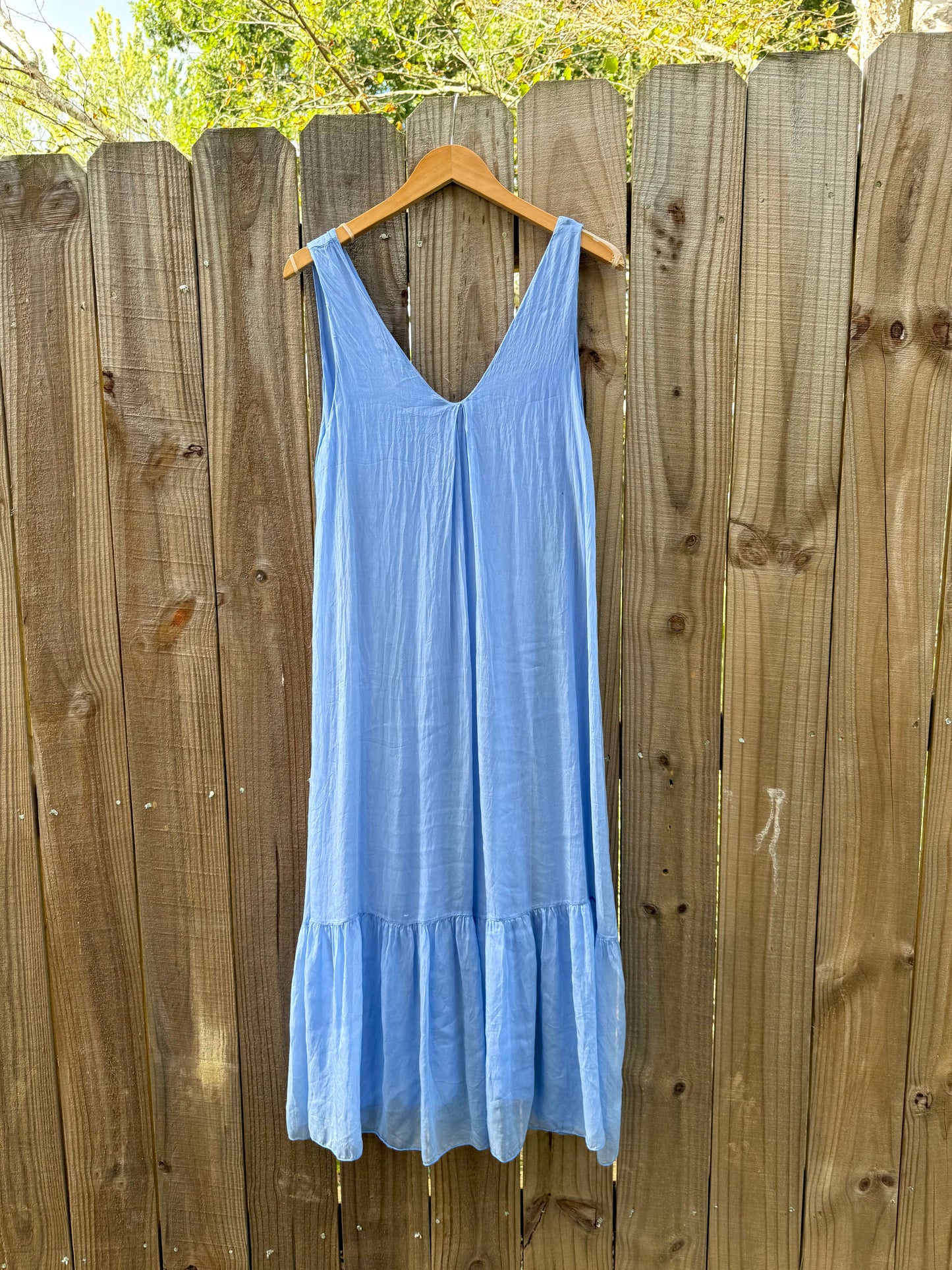 FRNCH Paris Blue Midi Dress — Made in Italy