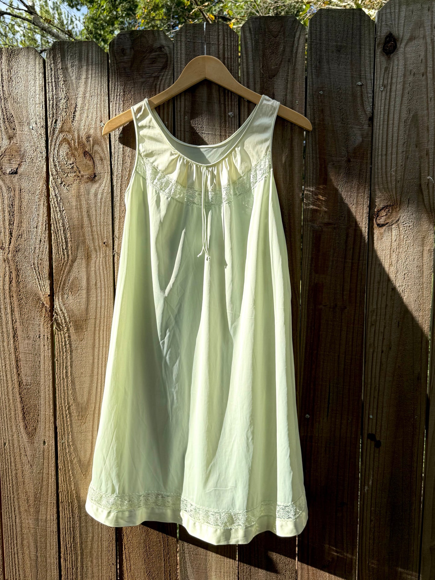 True Vintage Pistachio Slip Dress (1970s) / Nightgown