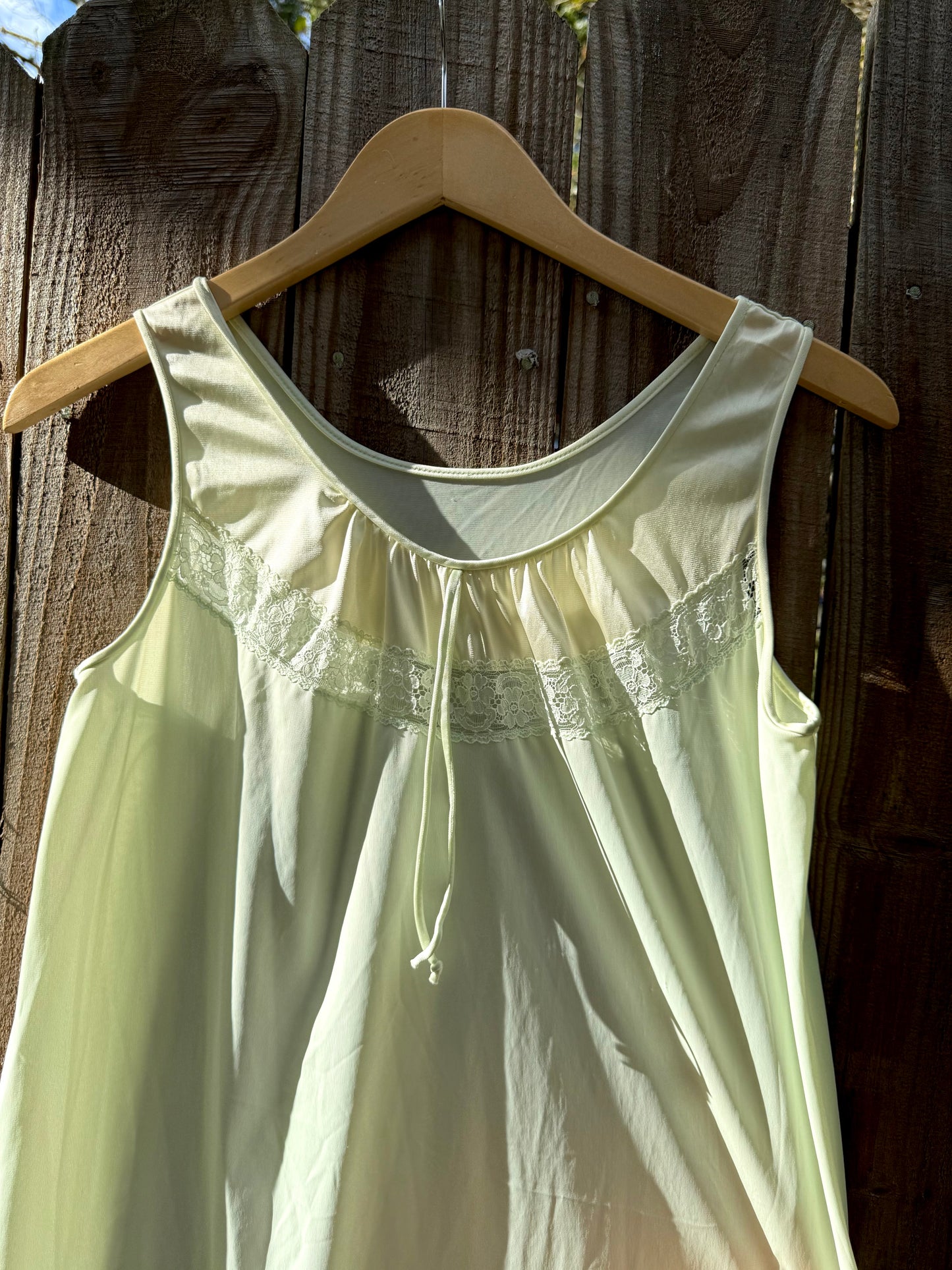 True Vintage Pistachio Slip Dress (1970s) / Nightgown