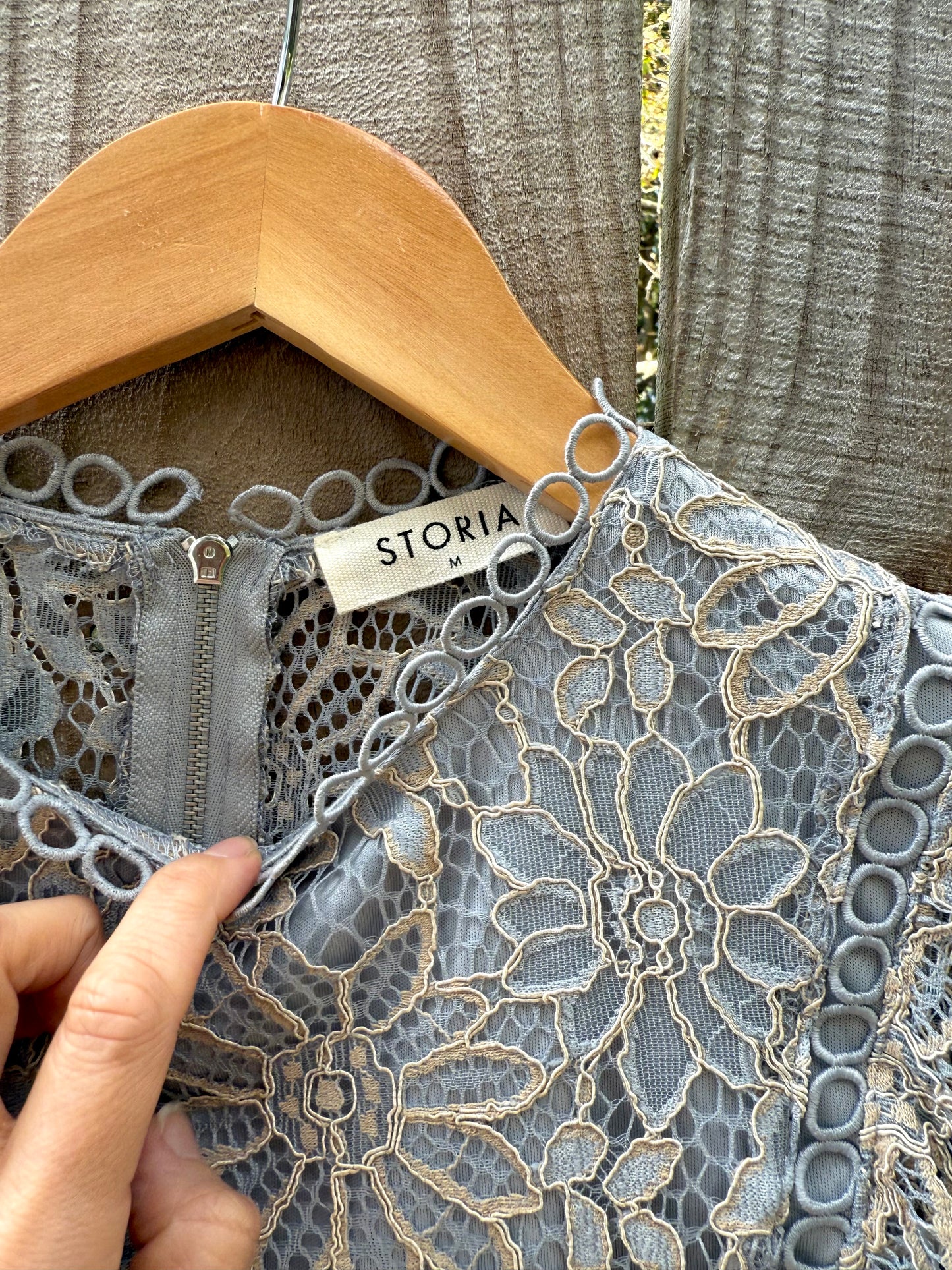 Romantic Lace Peplum Top - Story