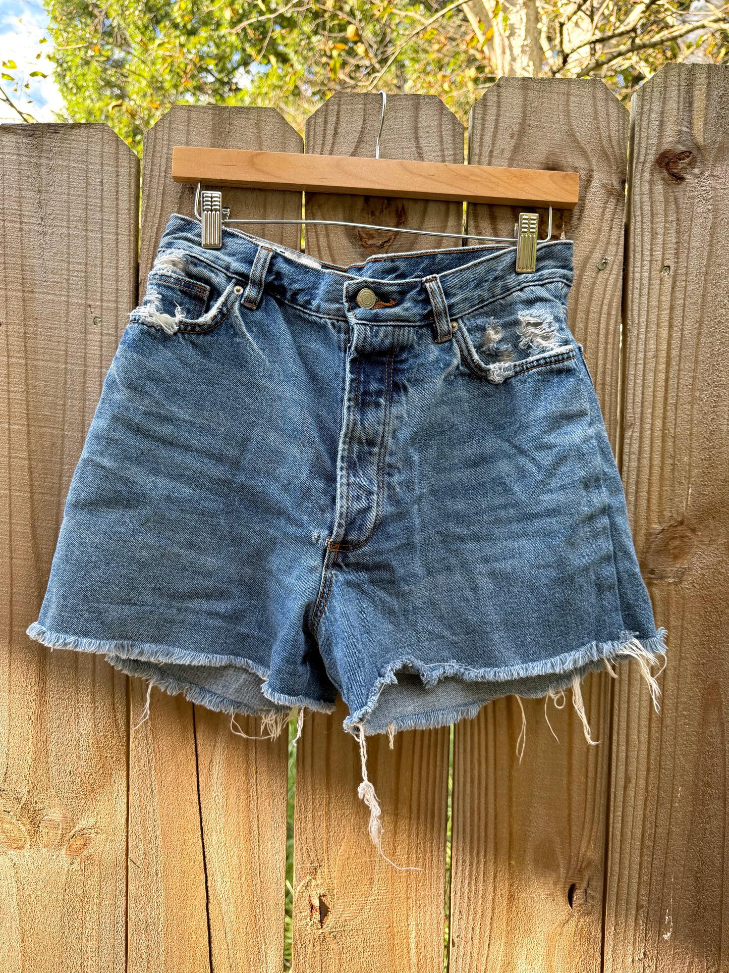 Distressed Cutoff Denim Shorts - TRF