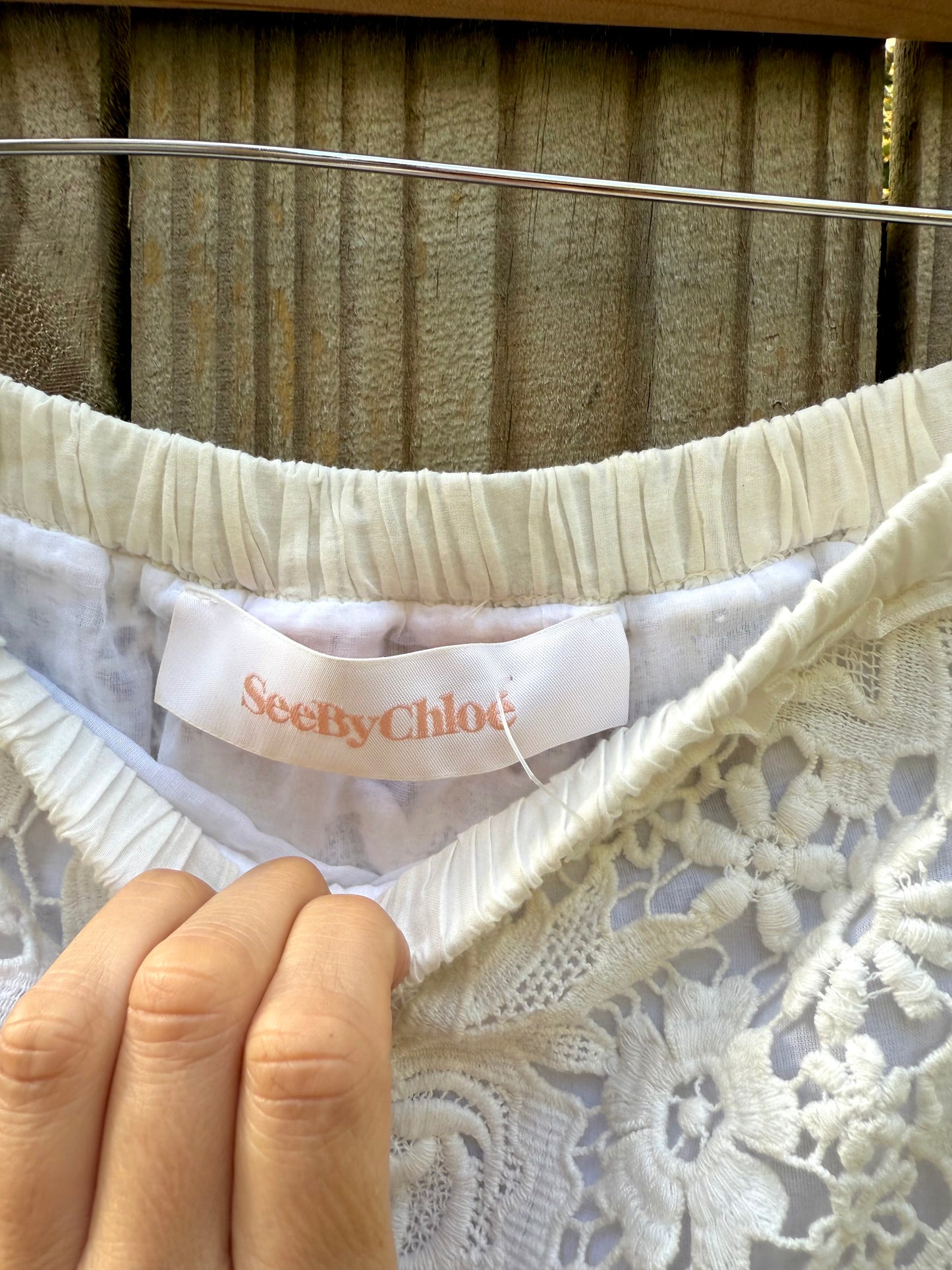 See by Chloé Floral Lace Skirt