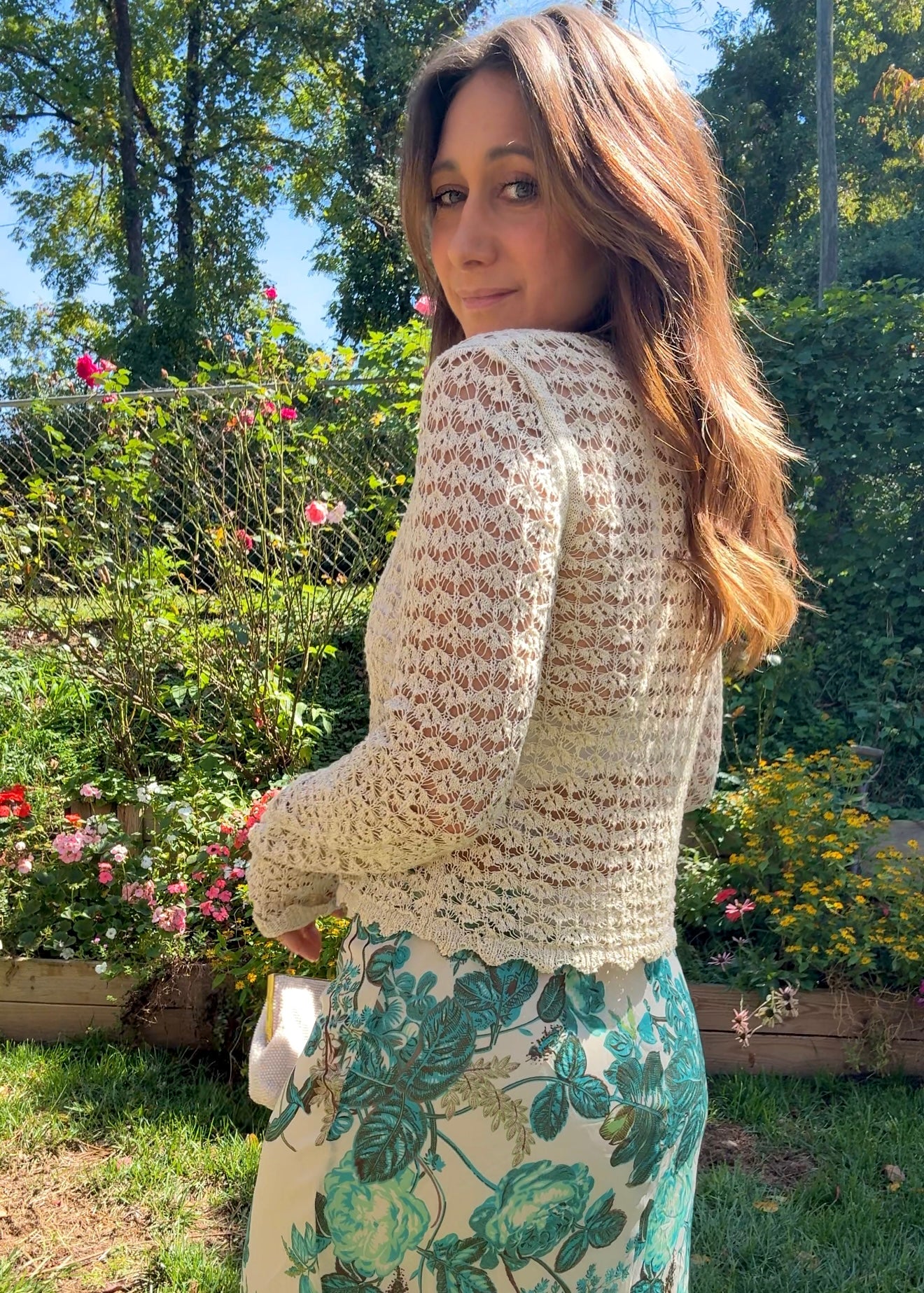 Crochet Sheer Knit Top