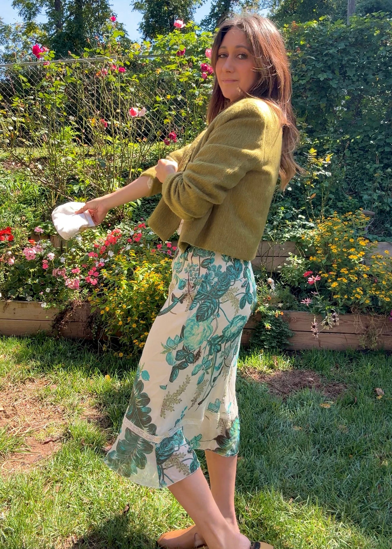 Vintage Elliott Lauren Wool Mohair Cropped Jacket – Olive-Moss Green Minimalist 90s Style