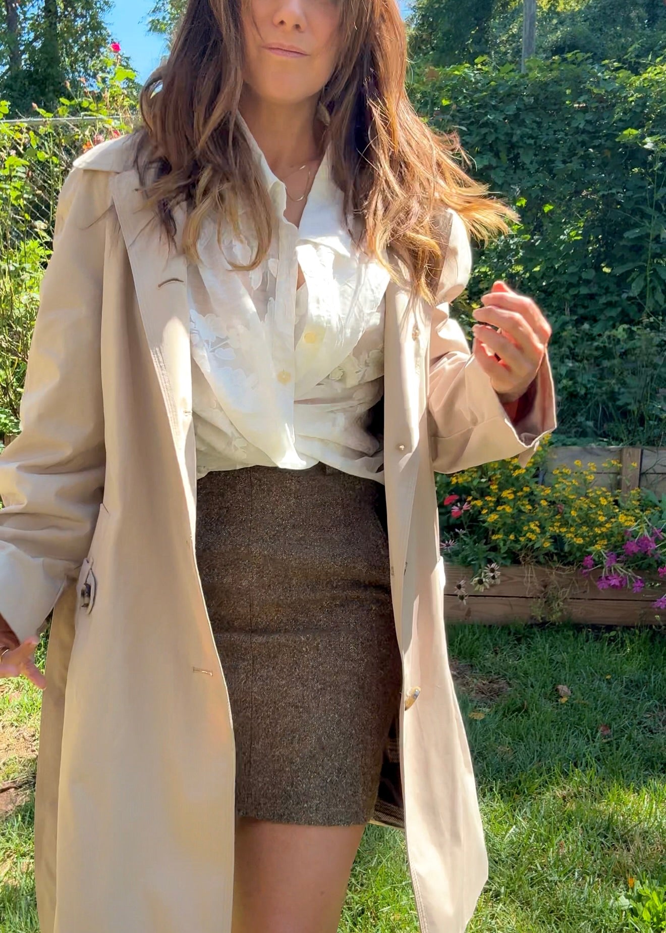 Vintage London Fog Oversized Trench Coat – Classic Khaki with Plaid Lining (XL)