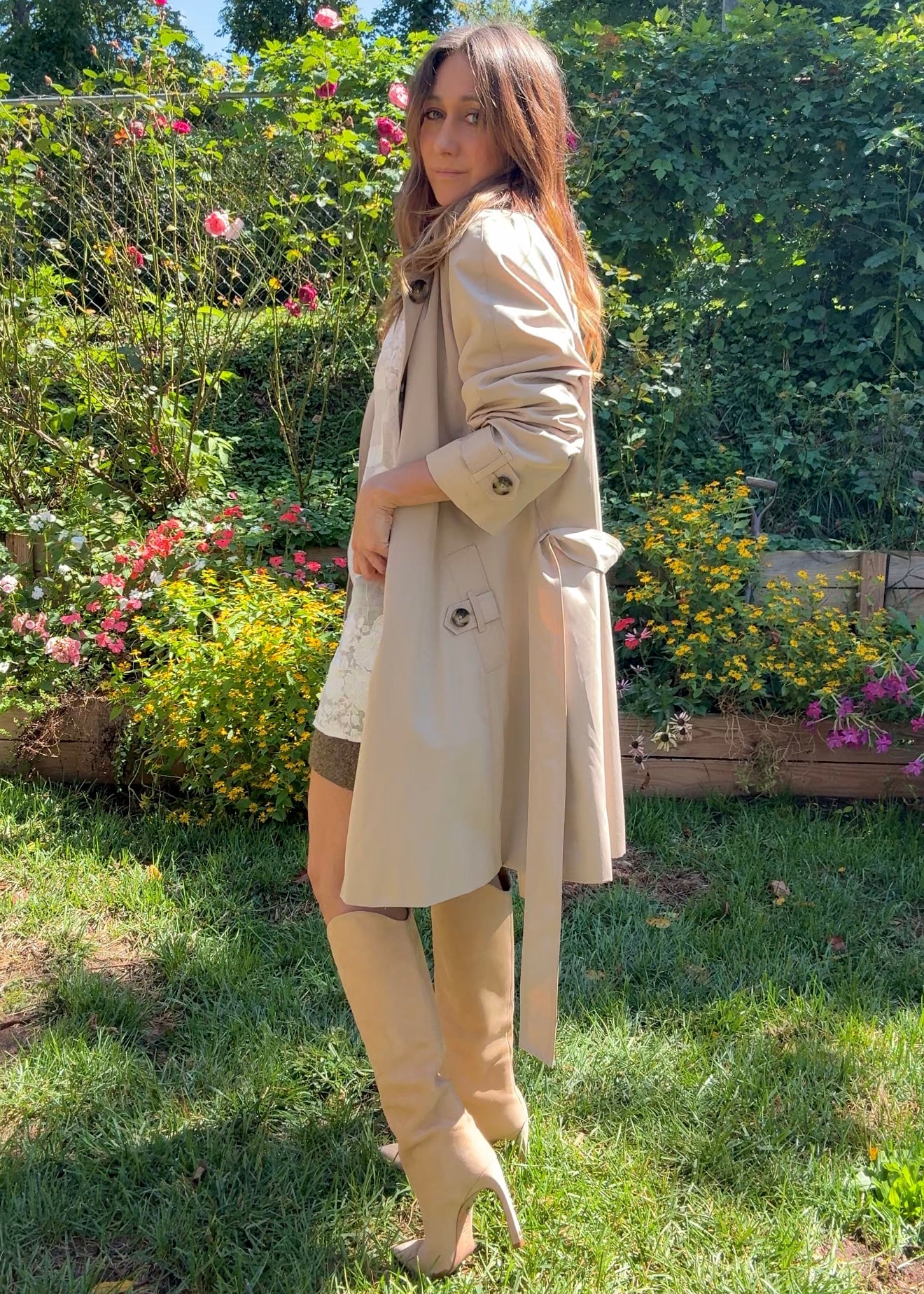 Vintage London Fog Oversized Trench Coat – Classic Khaki with Plaid Lining (XL)