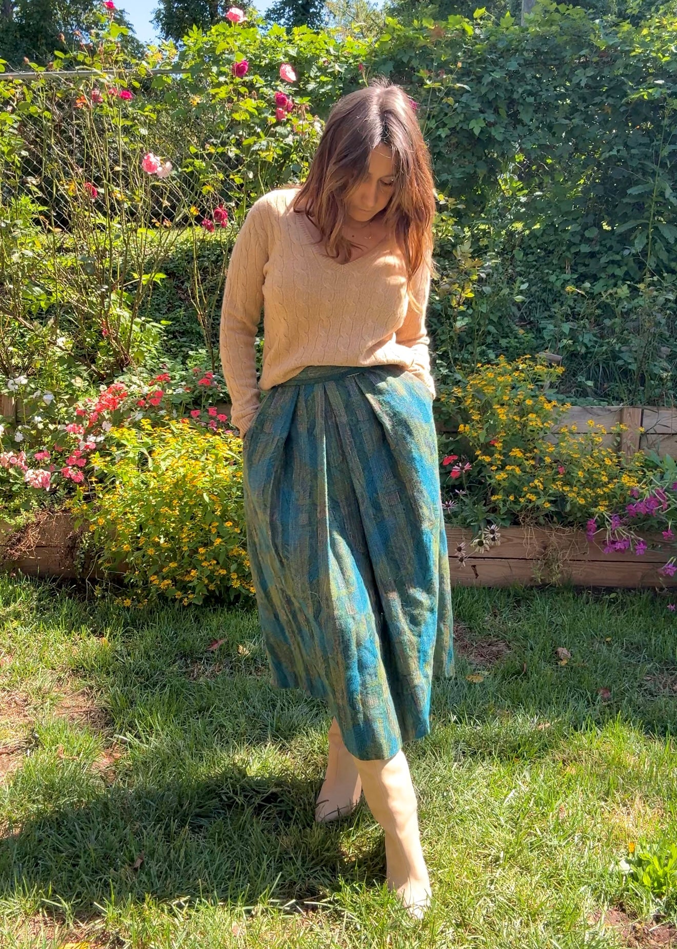 Vintage Geiger Wool Midi Skirt – Austrian Made