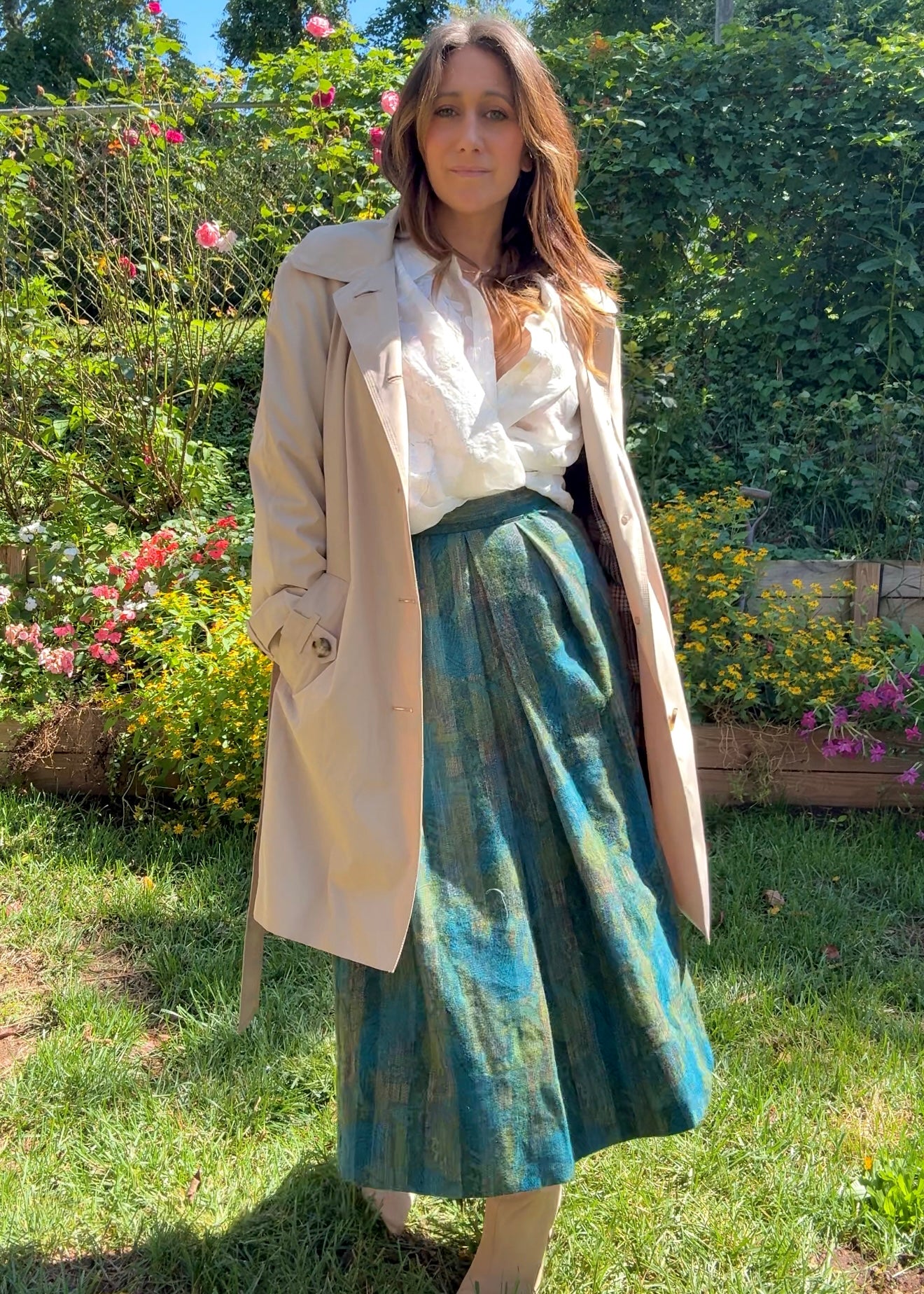 Vintage Geiger Wool Midi Skirt – Austrian Made
