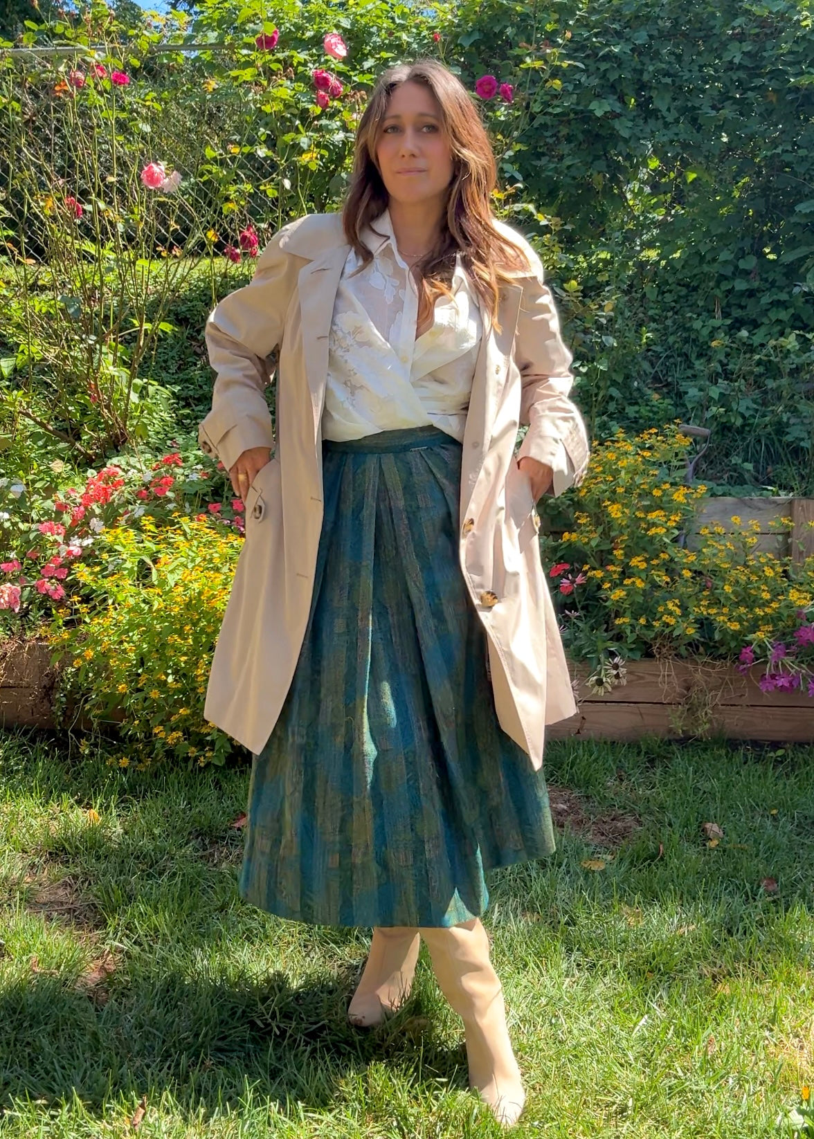 Vintage London Fog Oversized Trench Coat – Classic Khaki with Plaid Lining (XL)