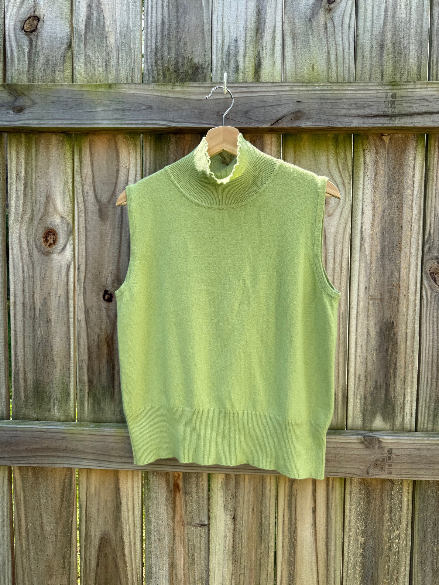 St. John Pistachio Green Cashmere Shell
