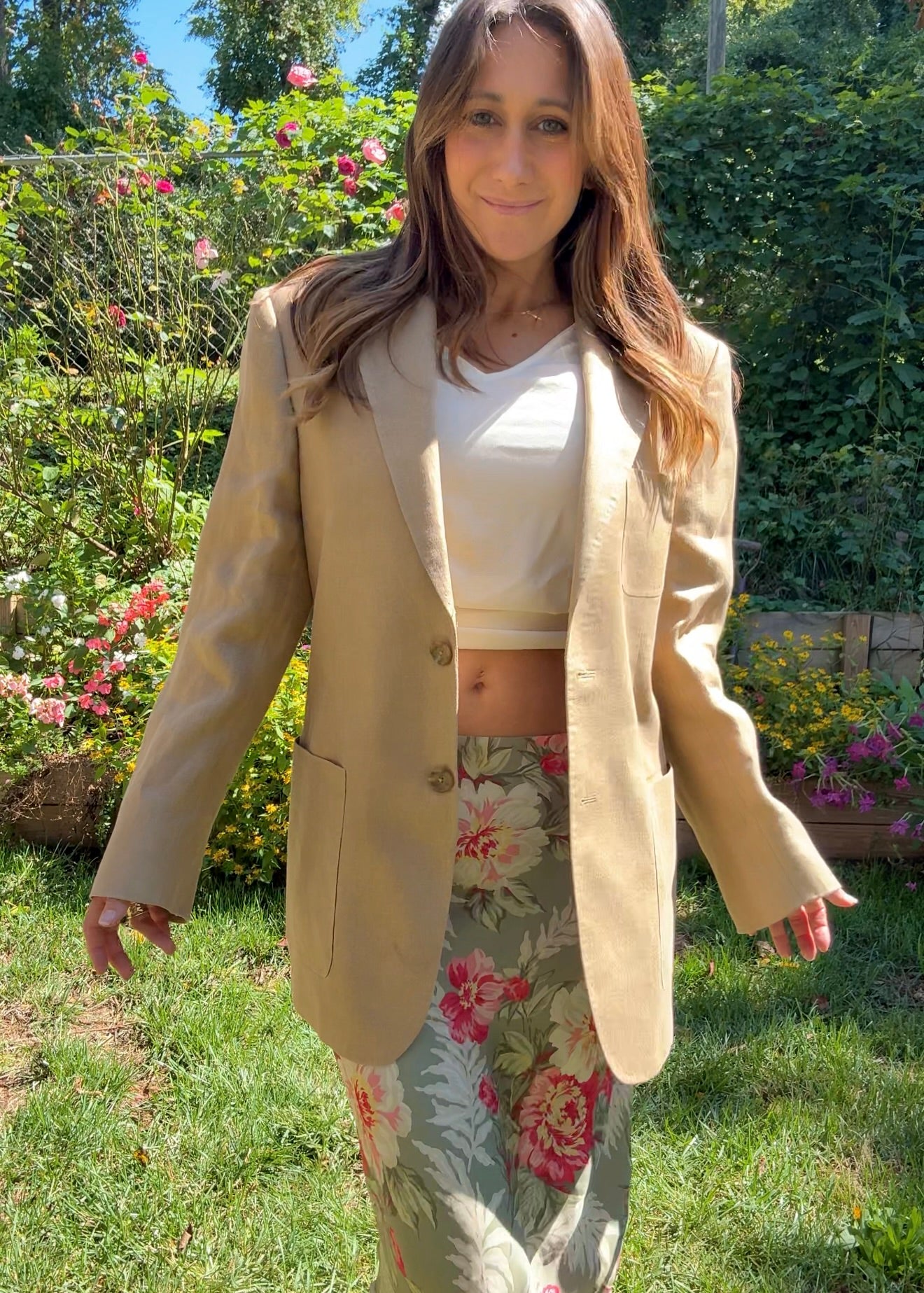 Slouchy Linen Borrowed Menswear Blazer